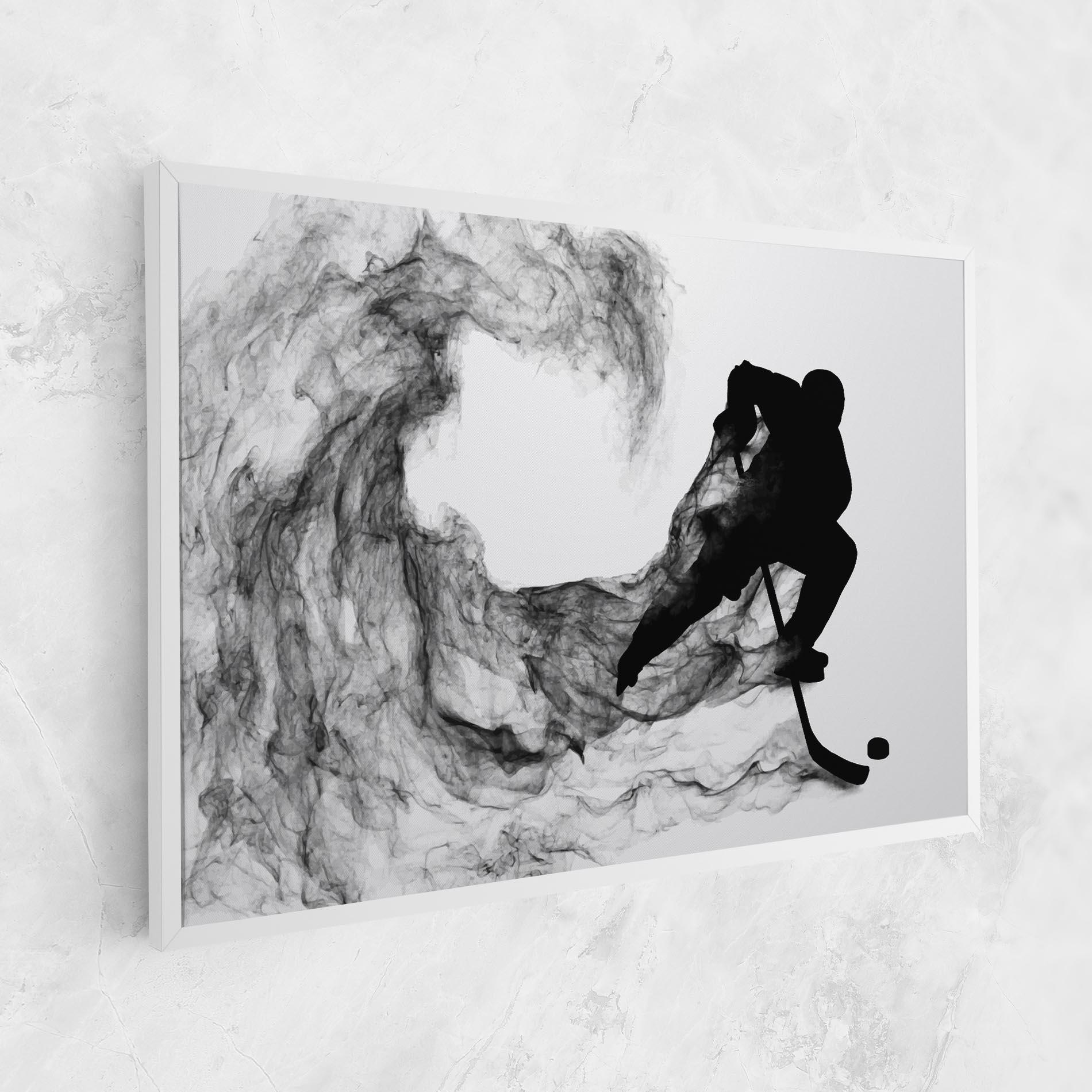 Leinwandbild Black Smoke Hockey mockup 1