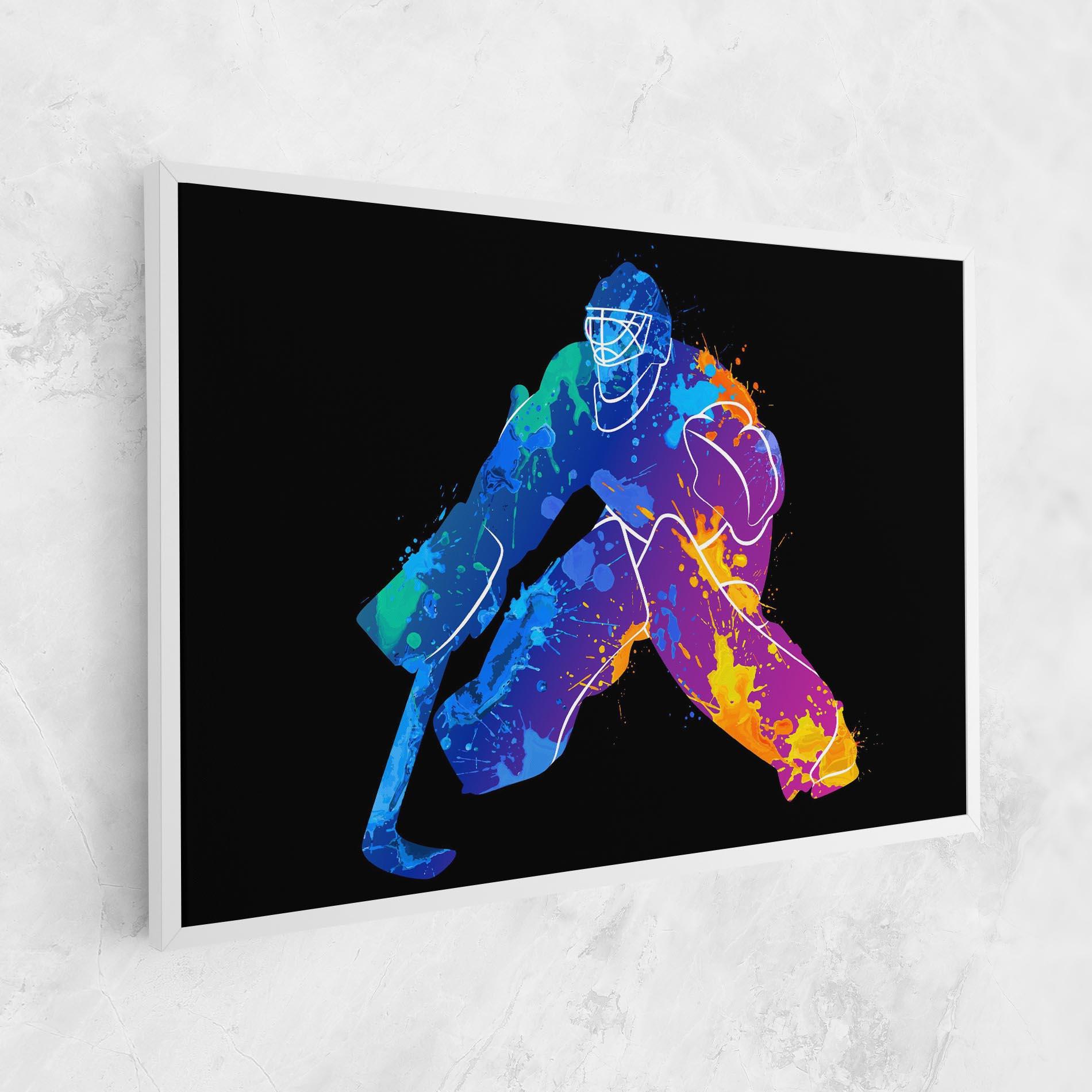 Leinwandbild Blue Purple Hockey mockup 1