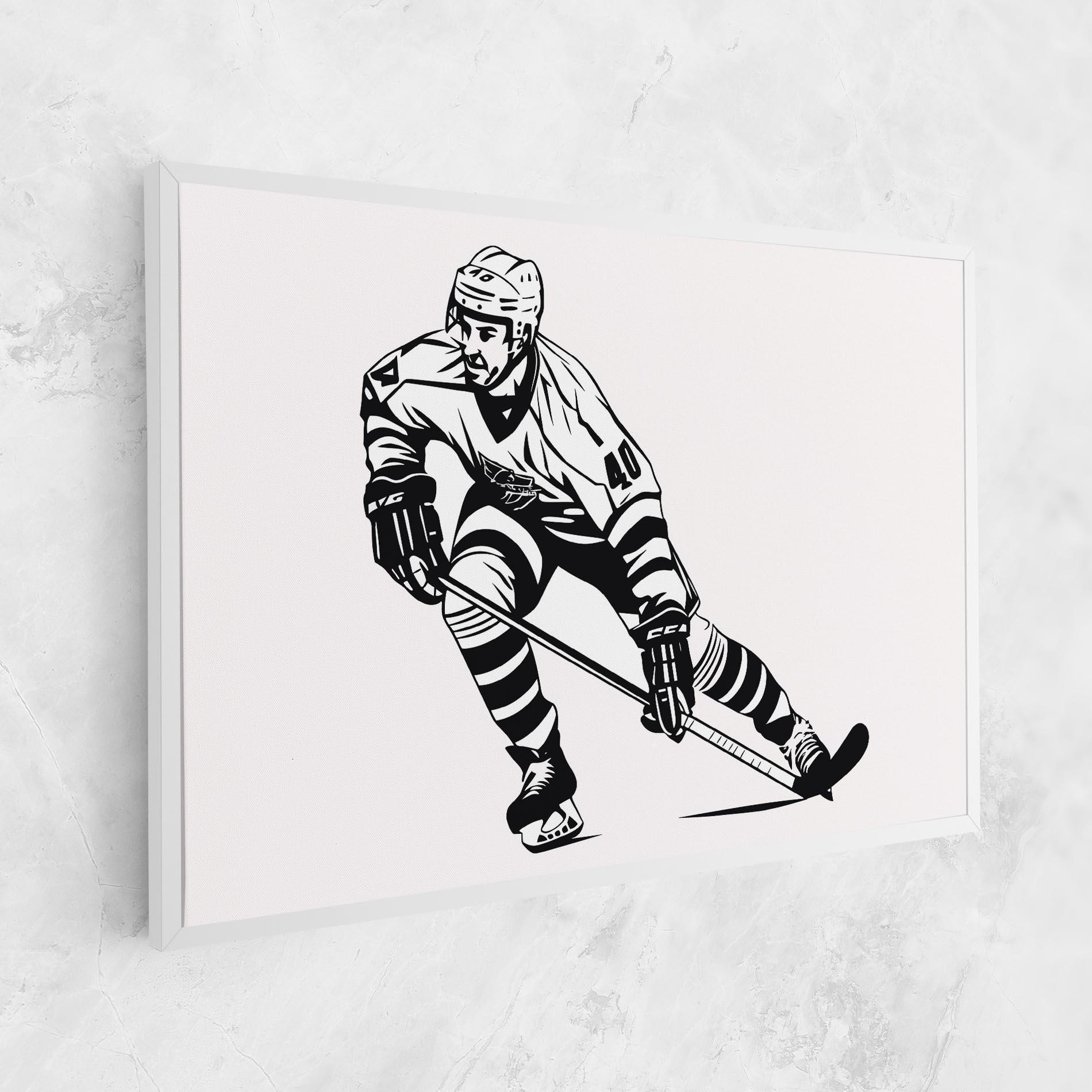 Leinwandbild Hockey Player mockup 1