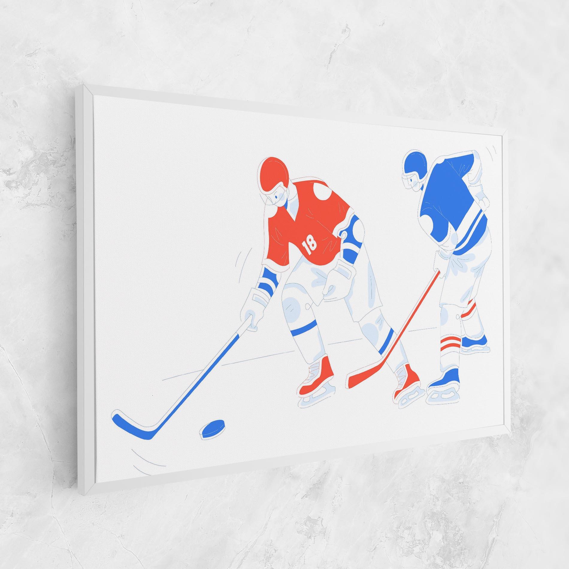 Leinwandbild Orange Blue Hockey mockup 1