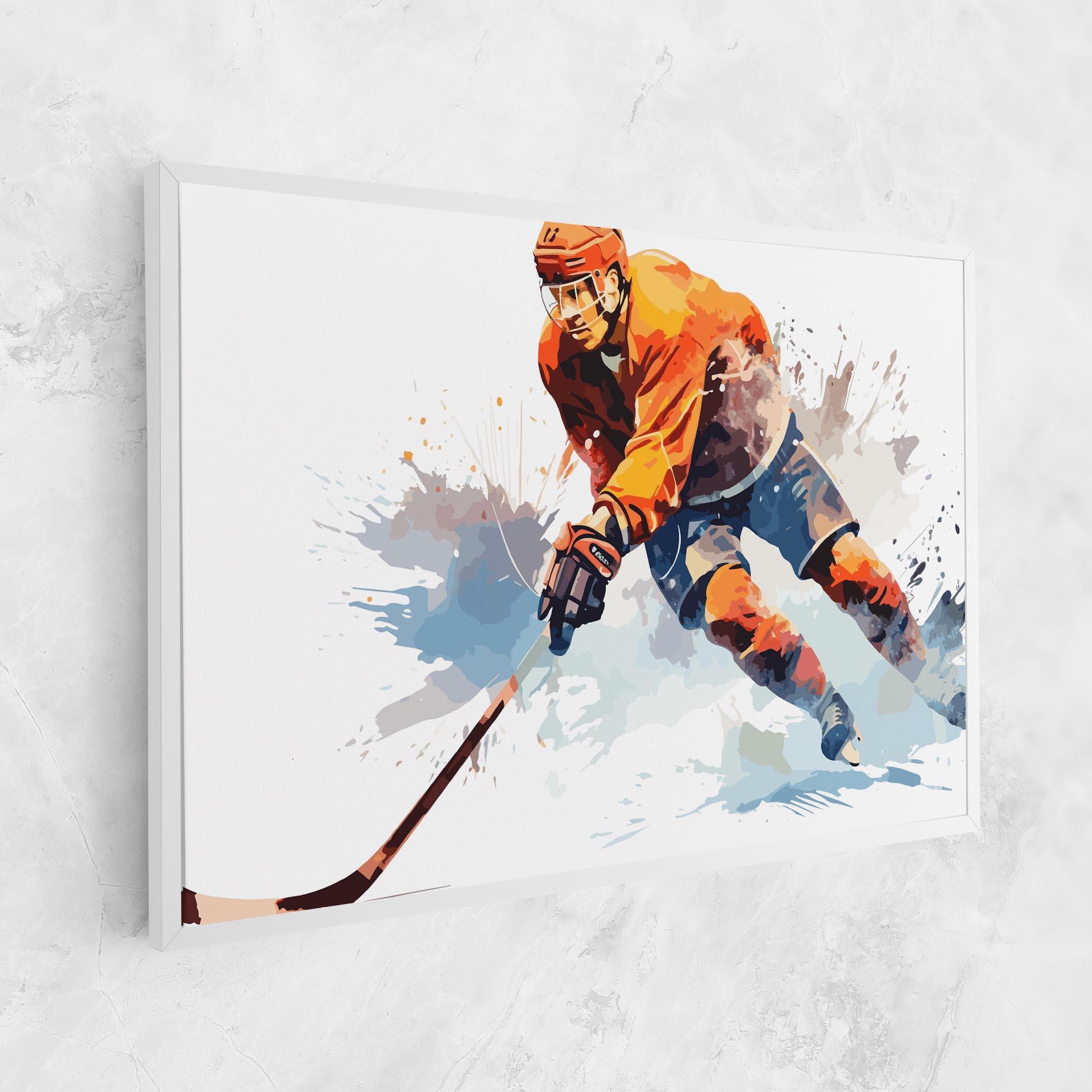 Leinwandbild Orange Hockey mockup 1