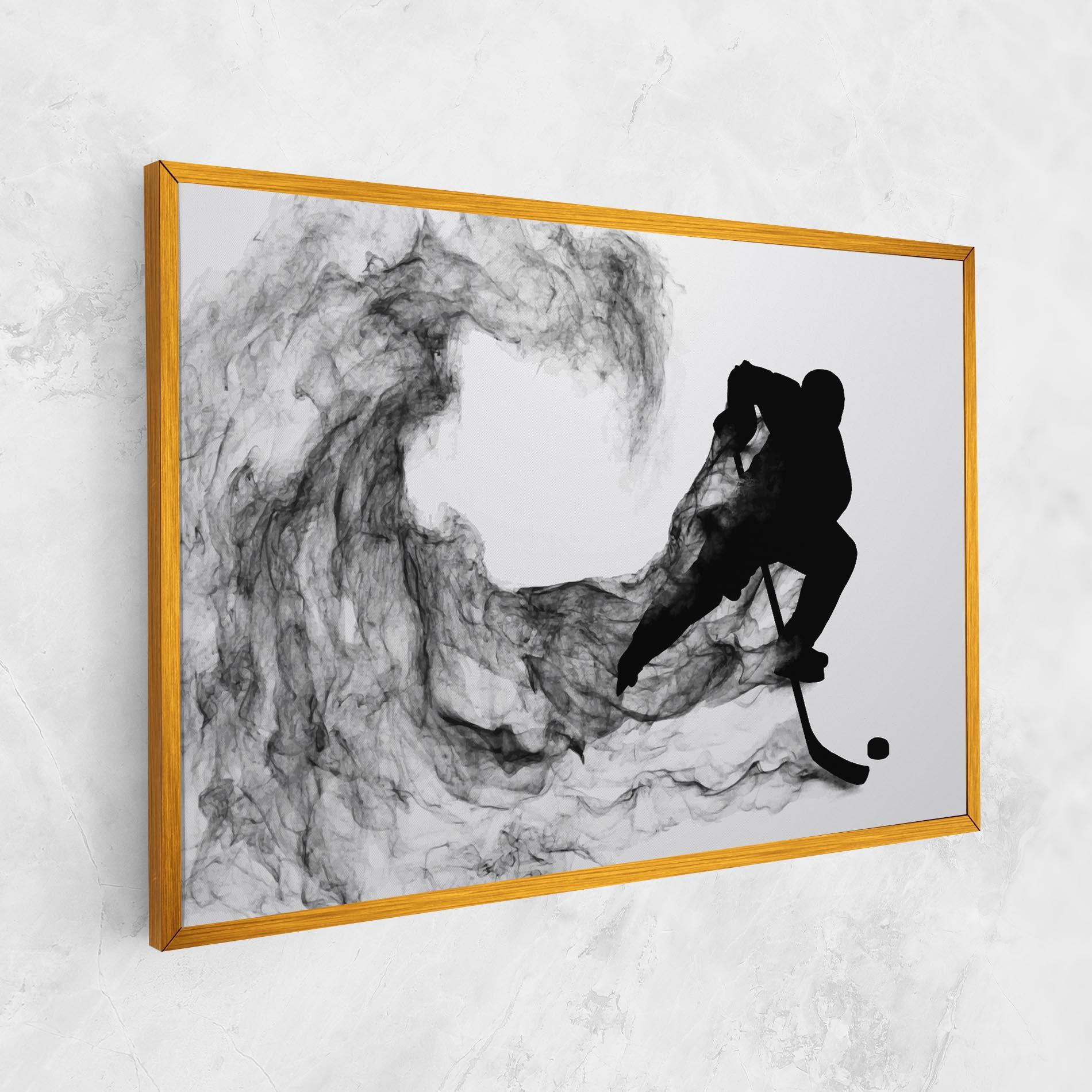 Leinwandbild Black Smoke Hockey mockup 1