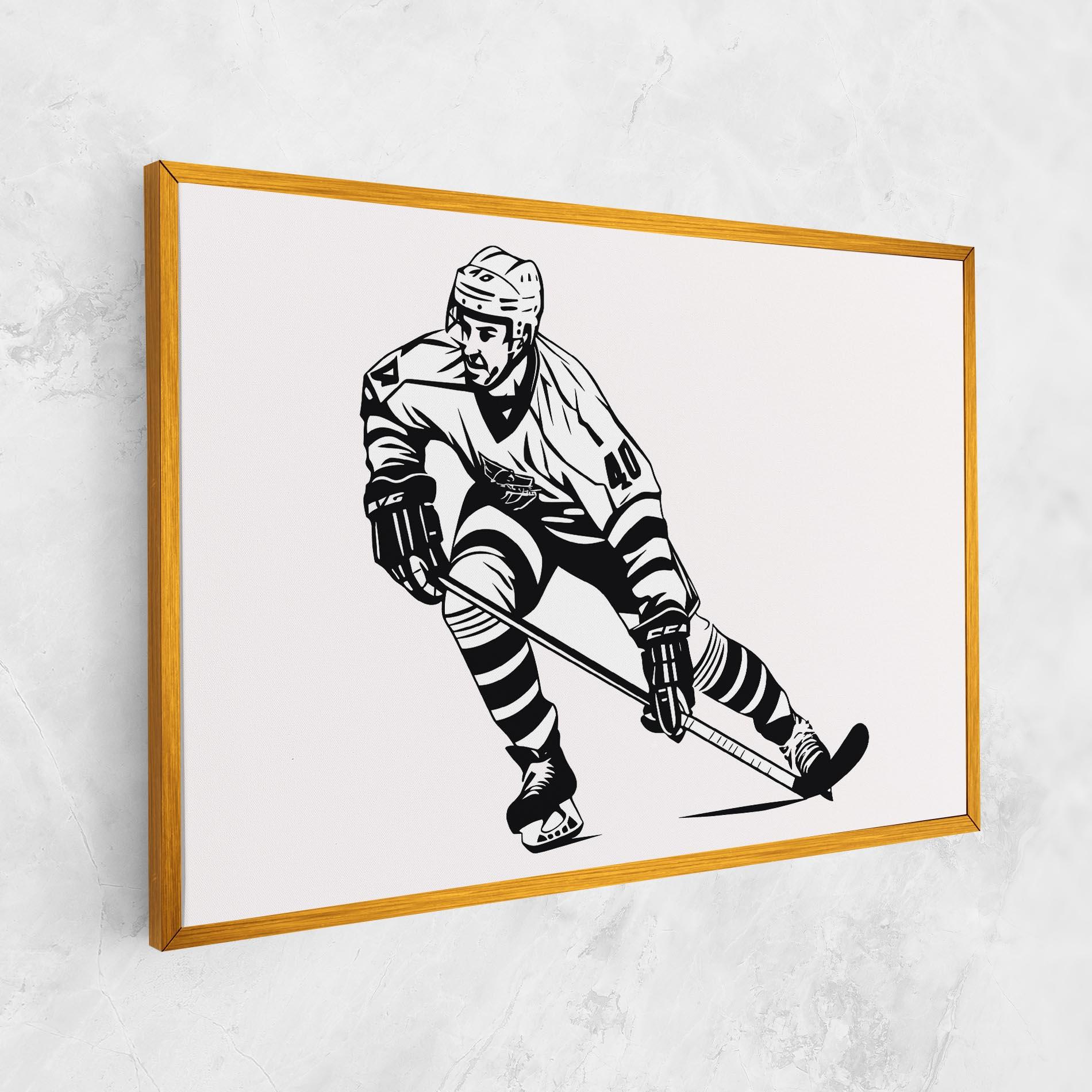Leinwandbild Hockey Player mockup 1