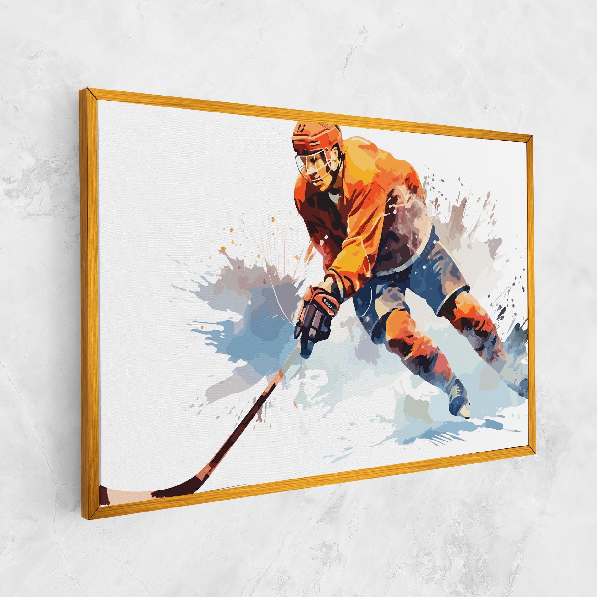 Leinwandbild Orange Hockey mockup 1