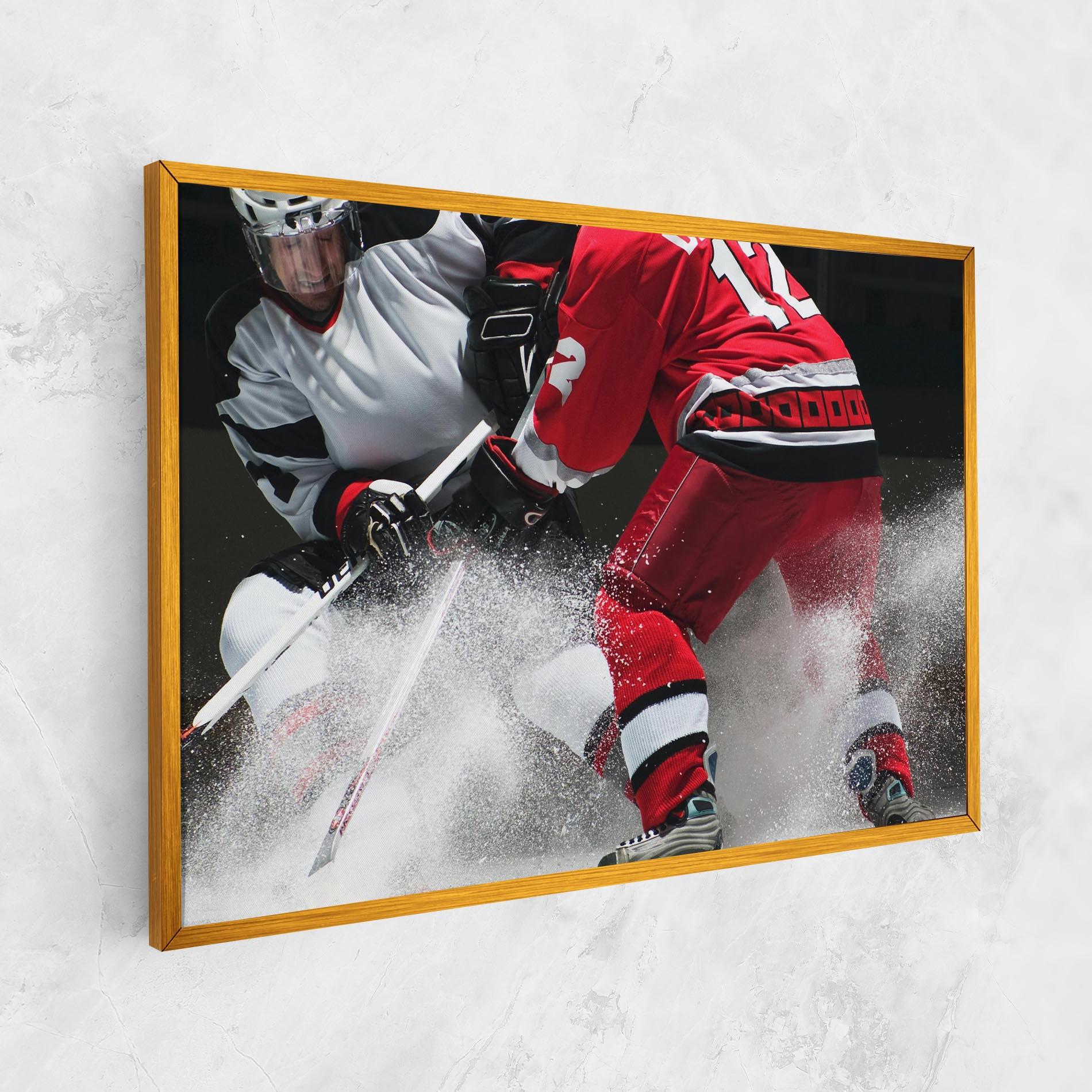 Leinwandbild Red Hokey Player mockup 1