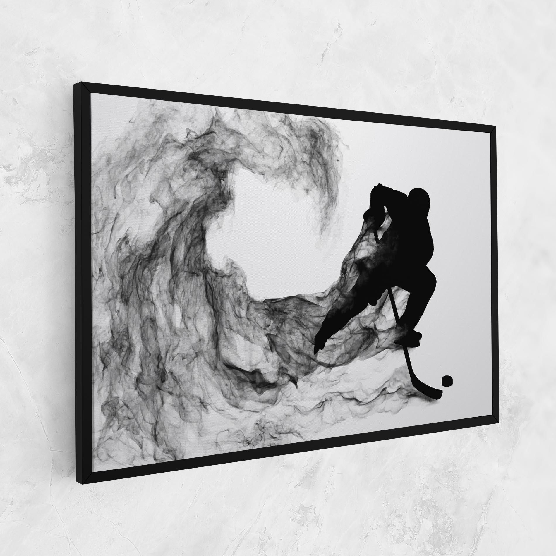 Leinwandbild Black Smoke Hockey mockup 1