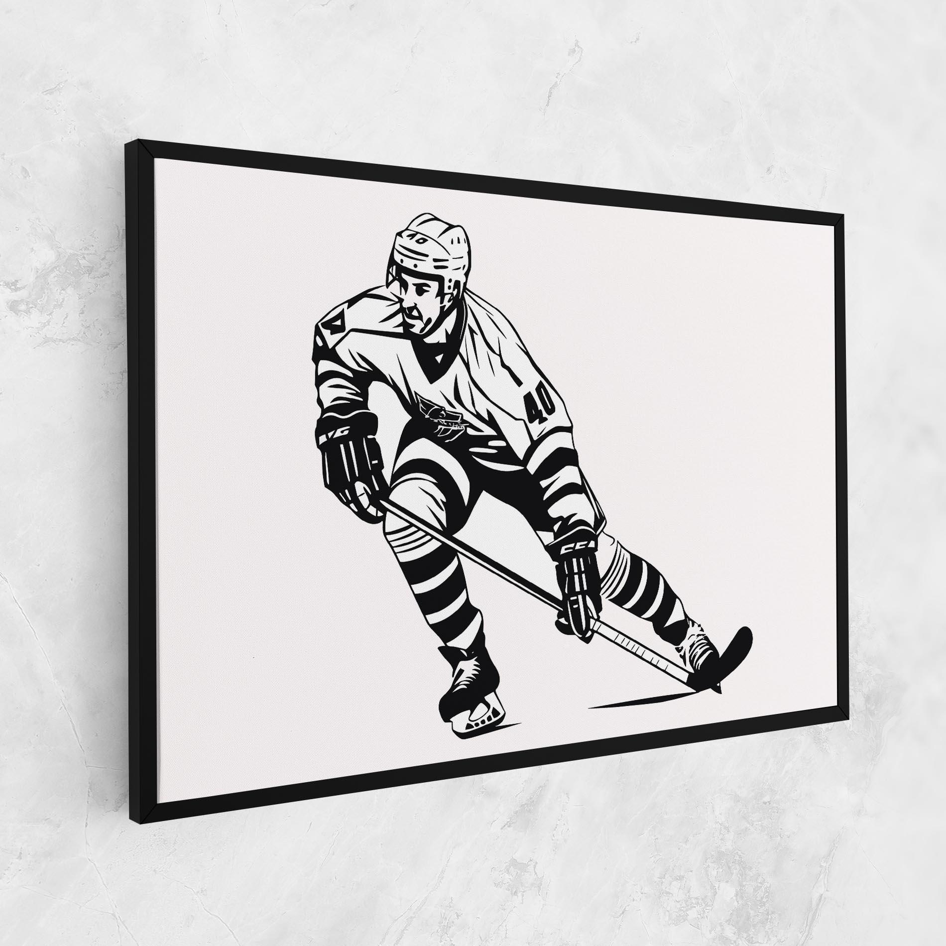 Leinwandbild Hockey Player mockup 1