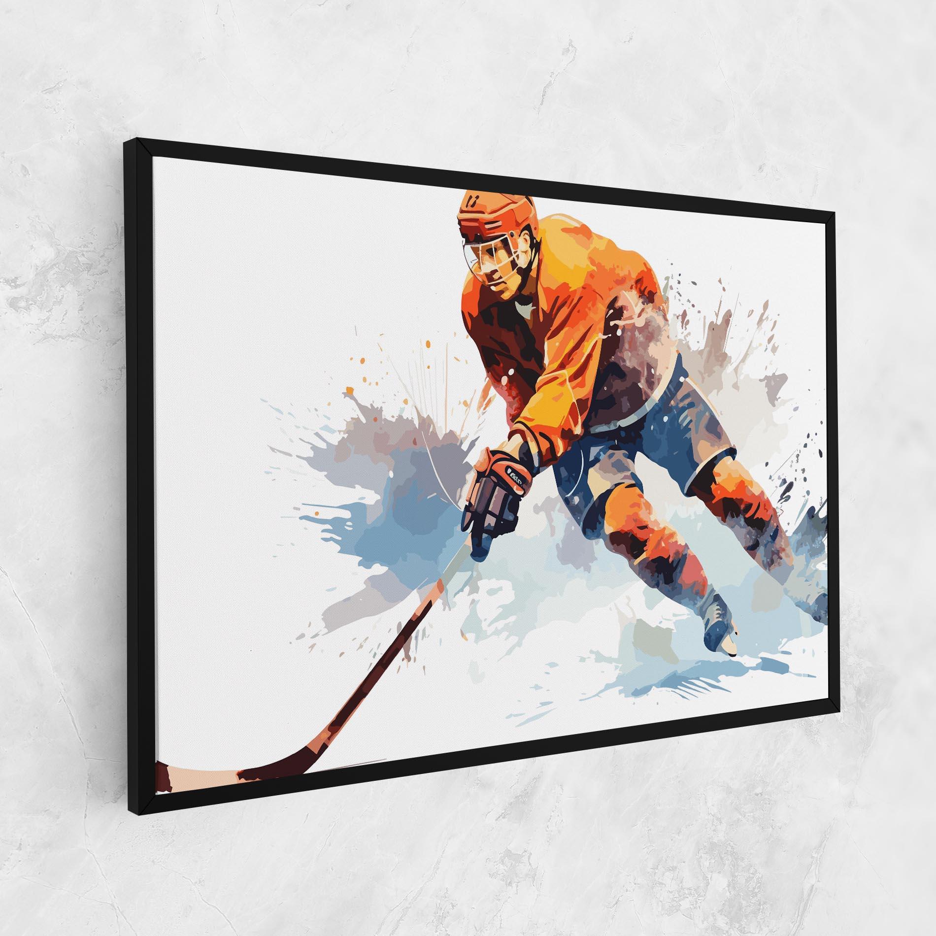 Leinwandbild Orange Hockey mockup 1