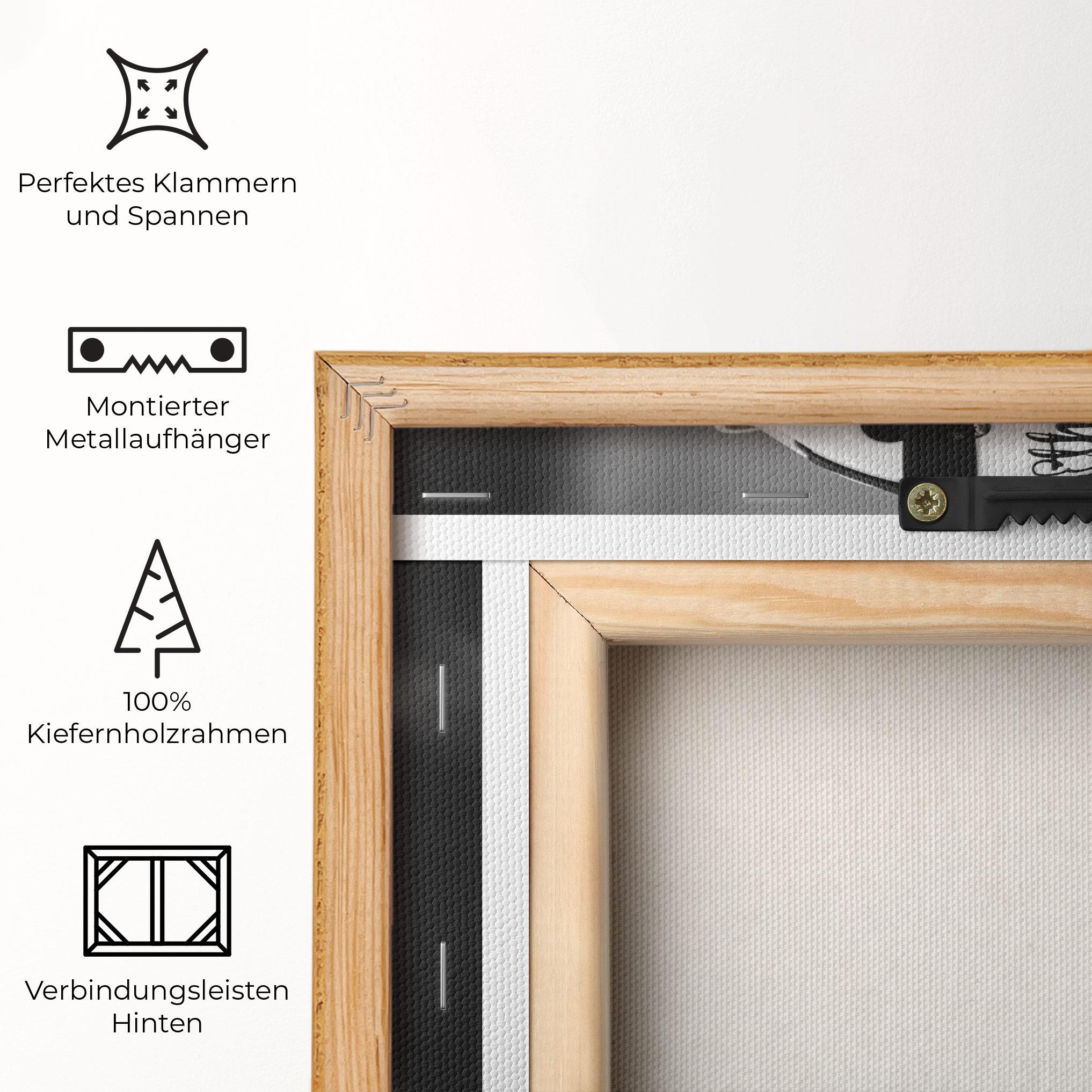 Leinwandbild Black White Hockey mockup 5