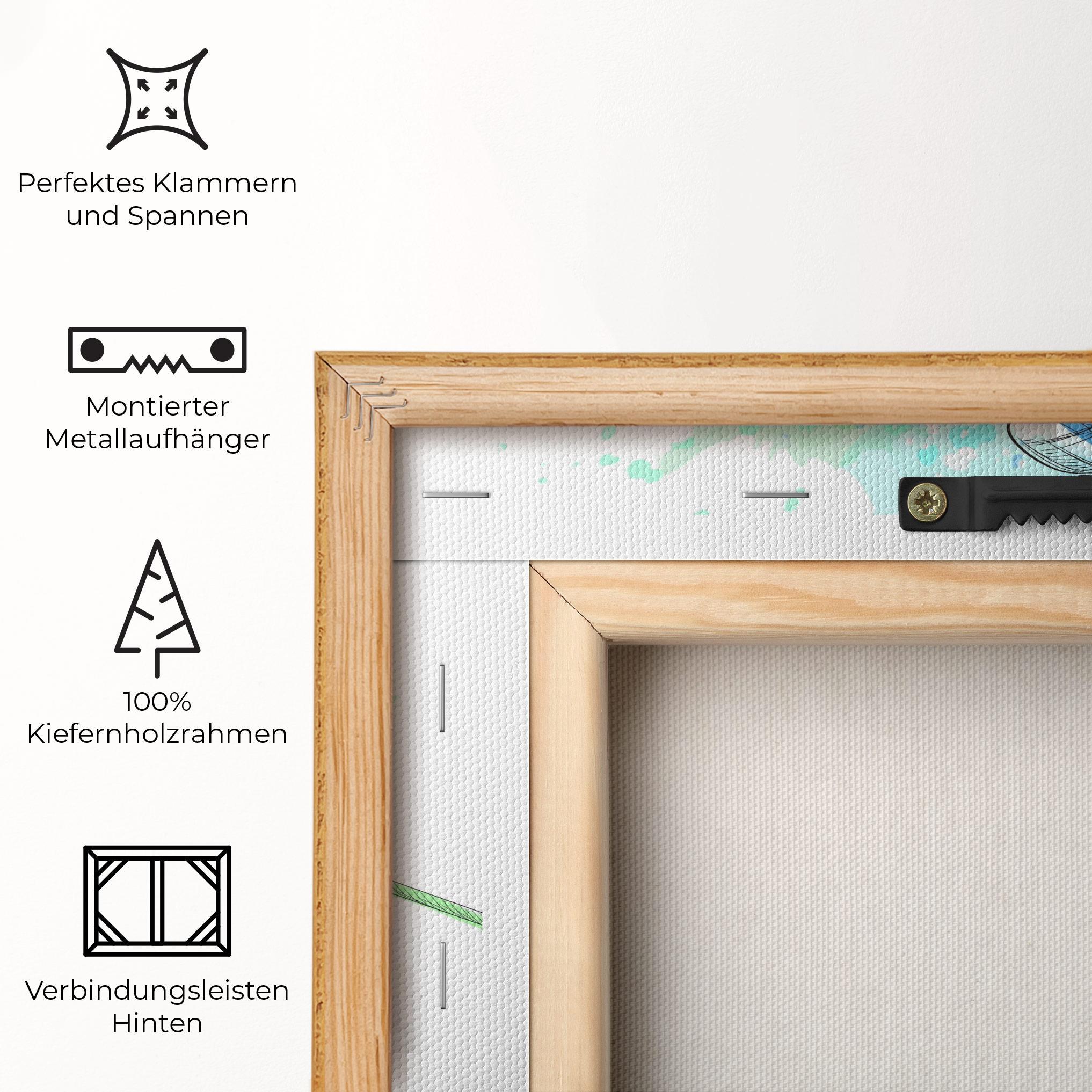 Leinwandbild Green Blue Hockey mockup 5