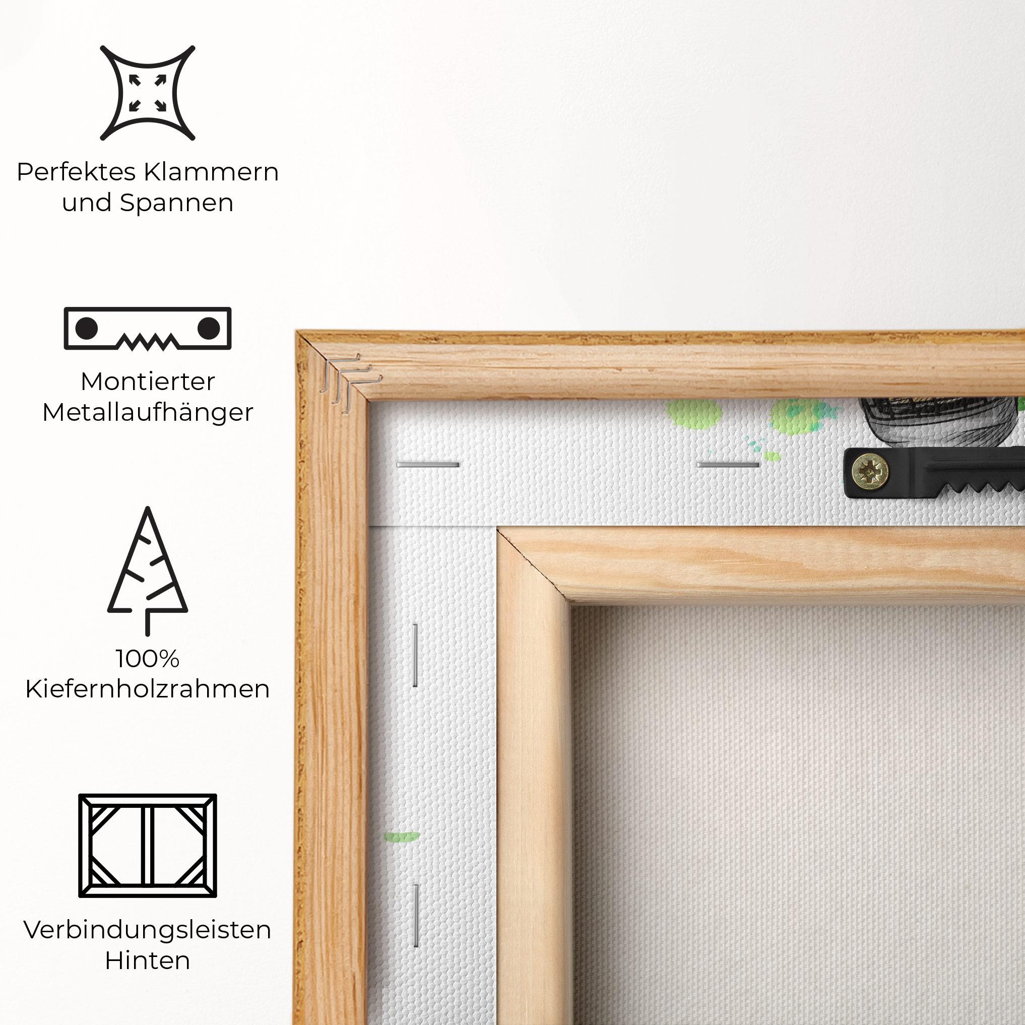 Leinwandbild Green Hockey mockup 5