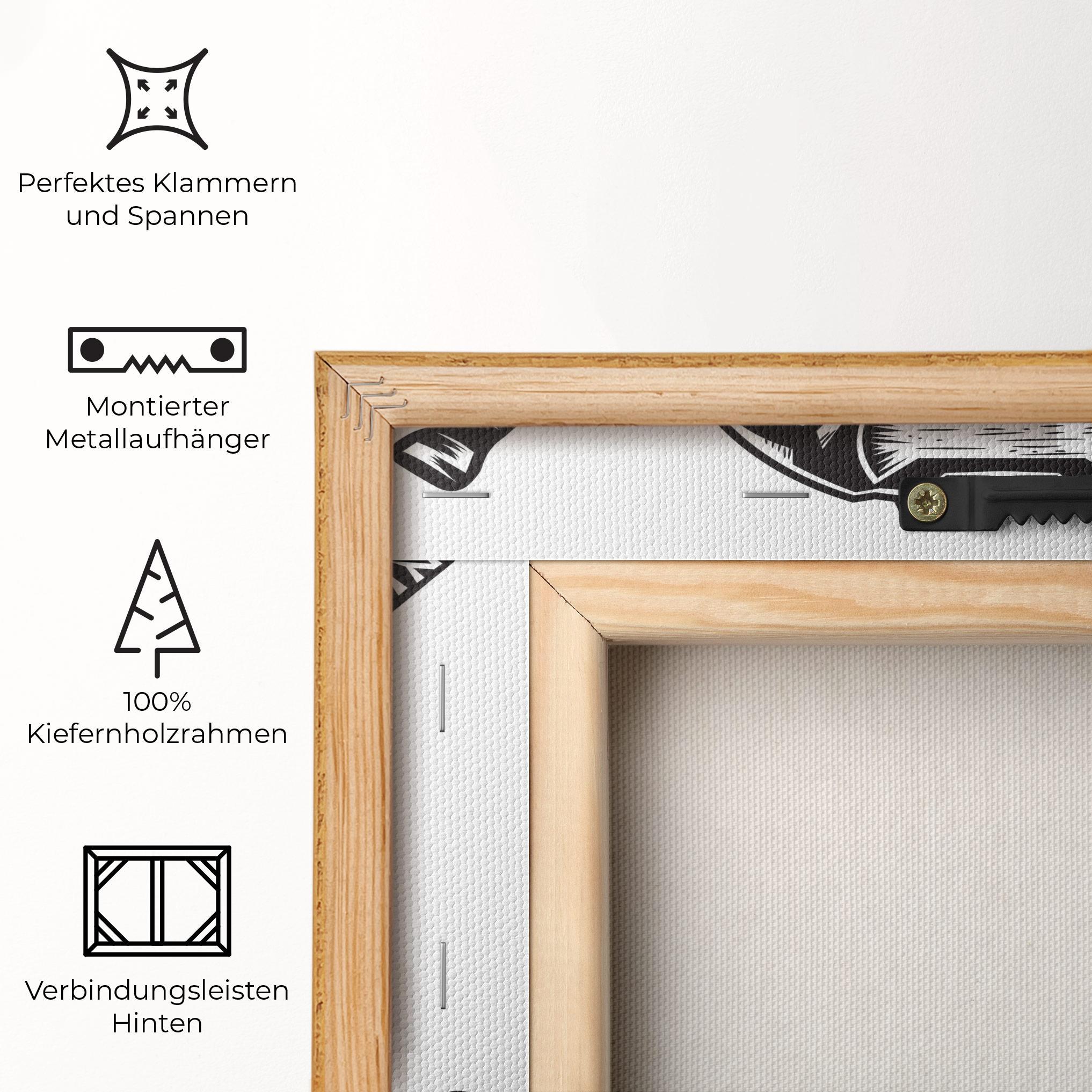 Leinwandbild Monkey Hockey mockup 5