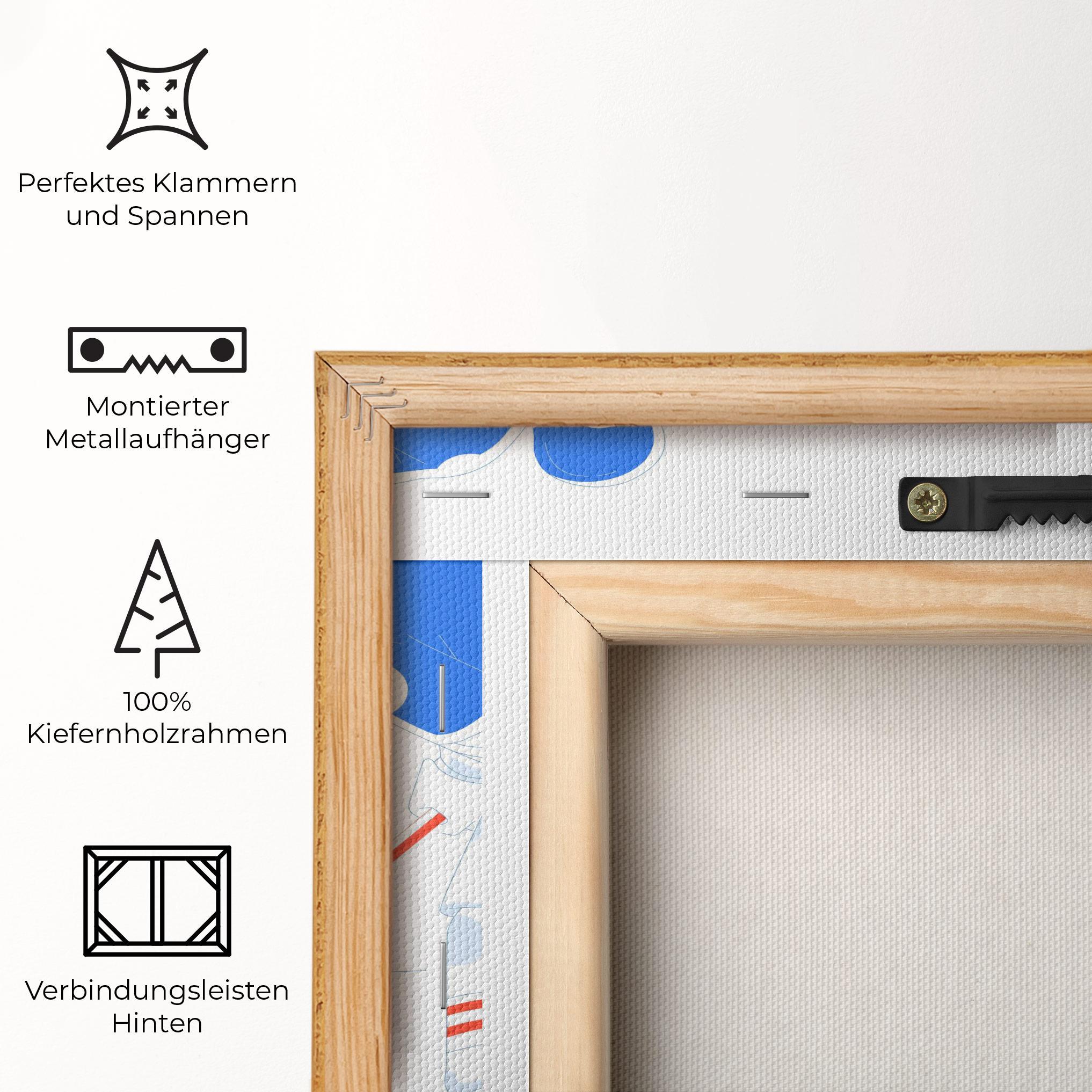 Leinwandbild Orange Blue Hockey mockup 5