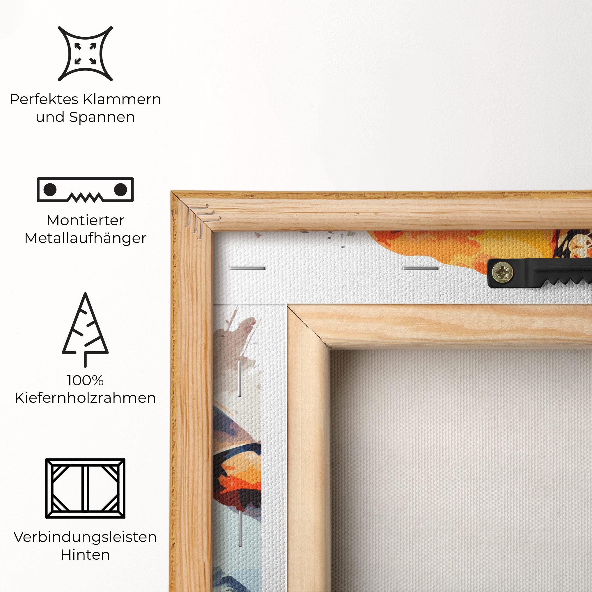 Leinwandbild Orange Hockey mockup 5