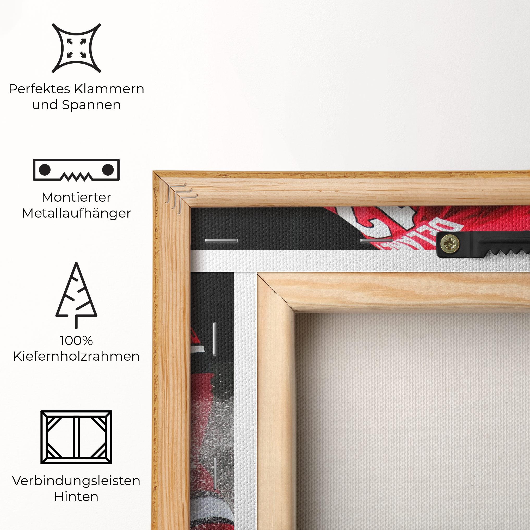 Leinwandbild Red Hokey Player mockup 5