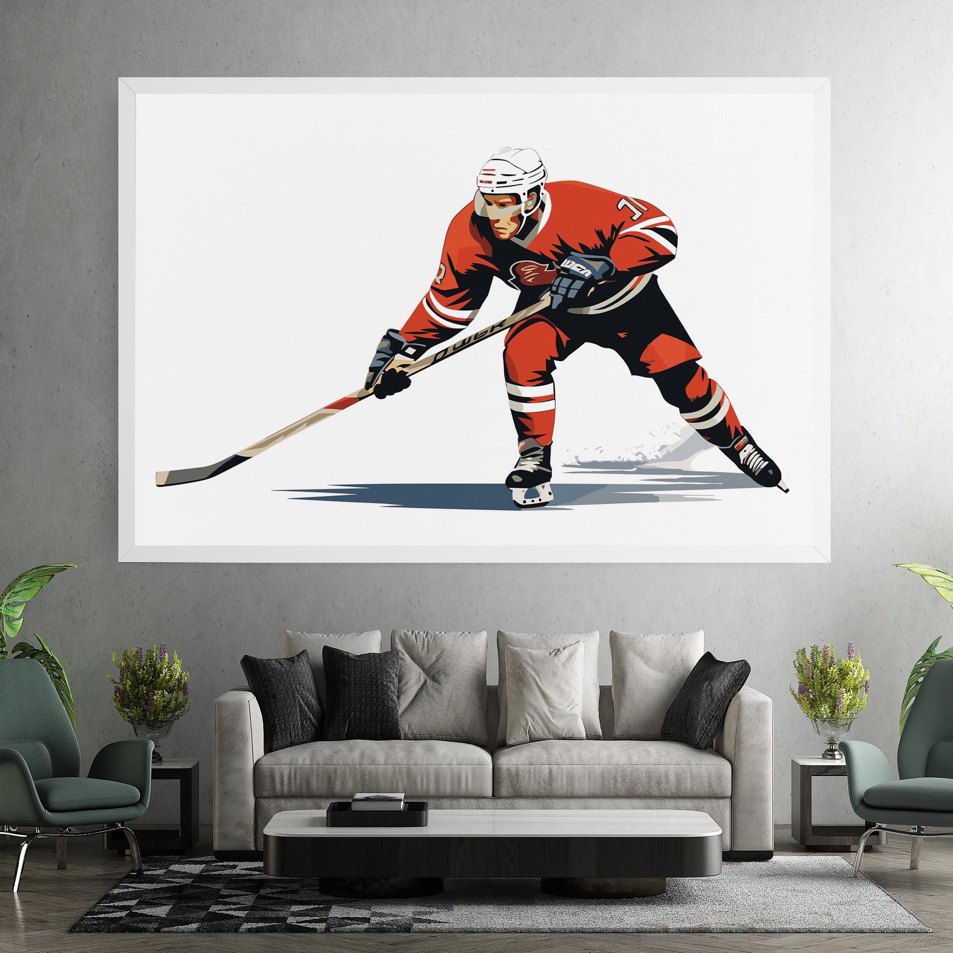 Leinwandbild Hockey Orange Player mockup 7