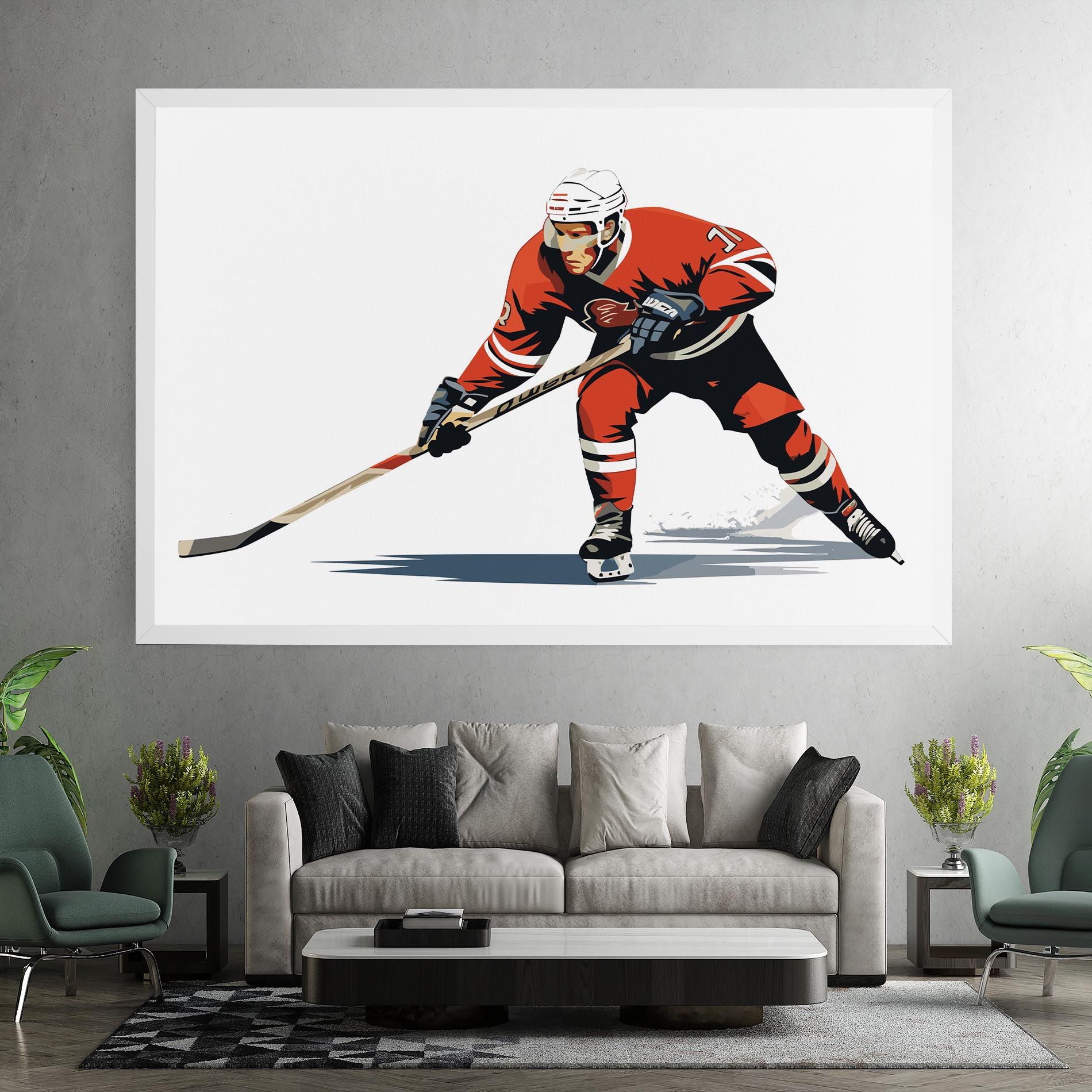 Hockey Orange Player mockup 7