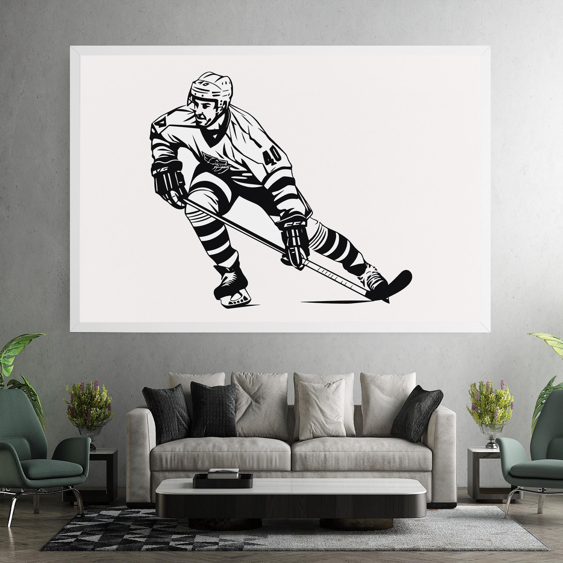 Leinwandbild Hockey Player mockup 7