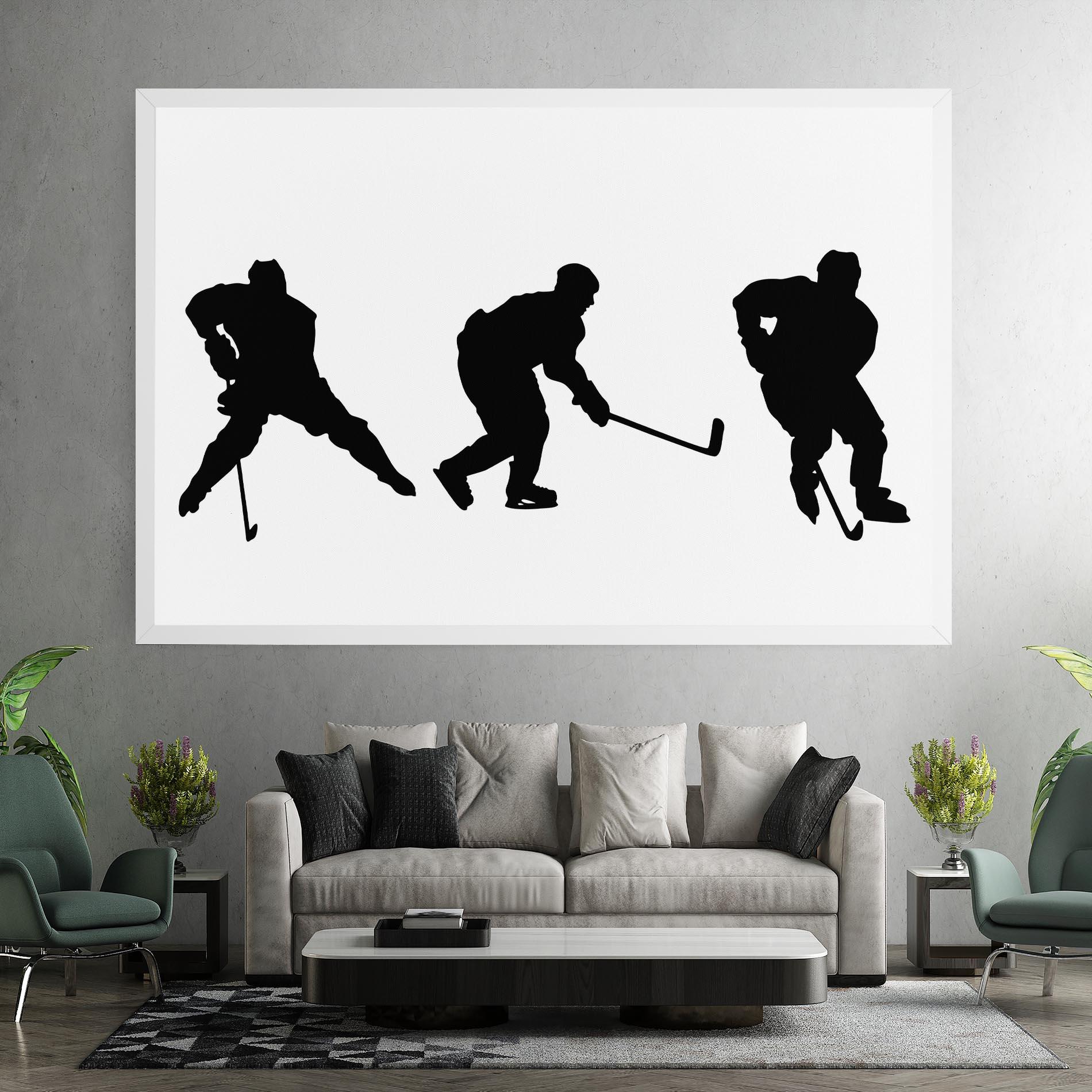 Leinwandbild Hockey Pose mockup 7