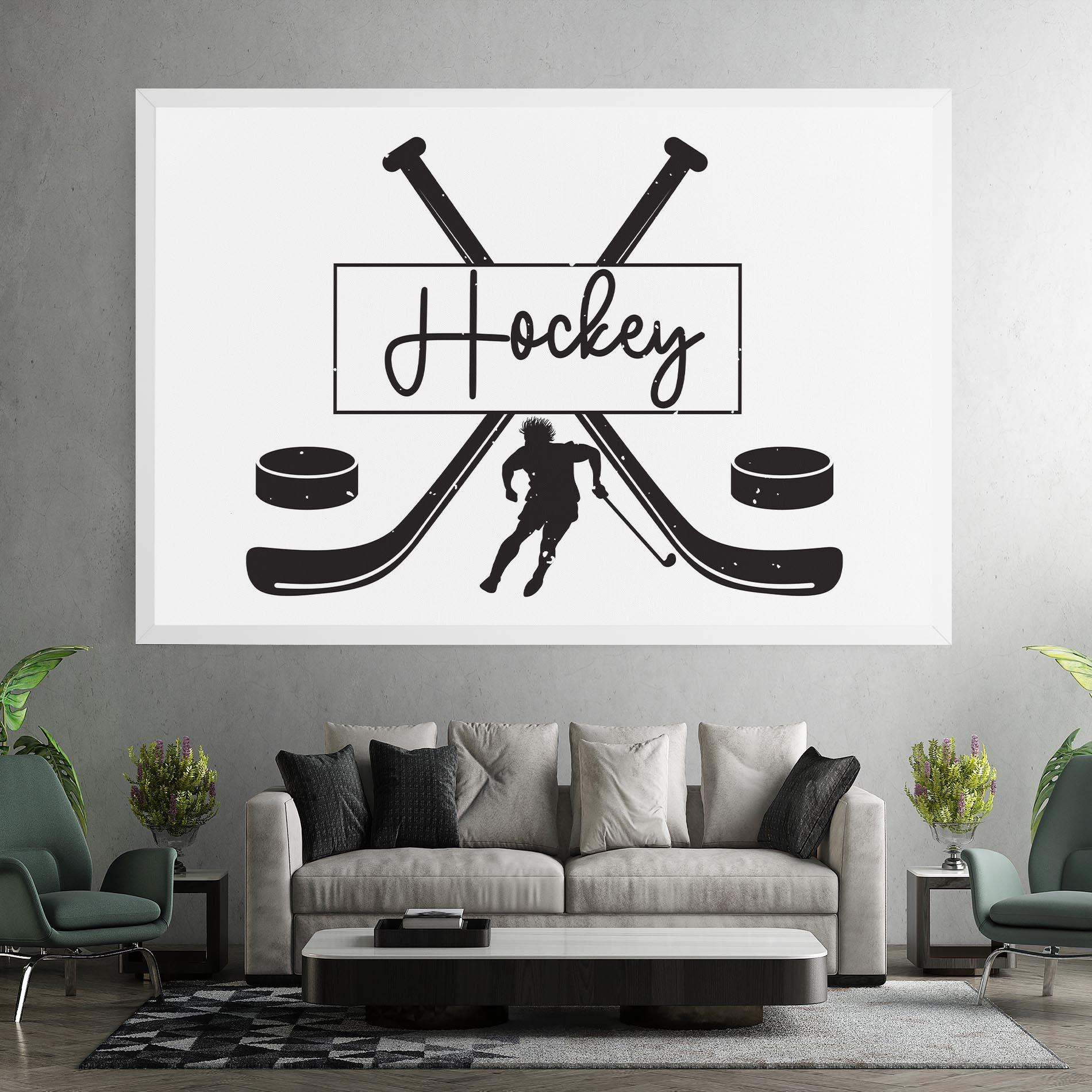 Leinwandbild Hockey Stick mockup 7