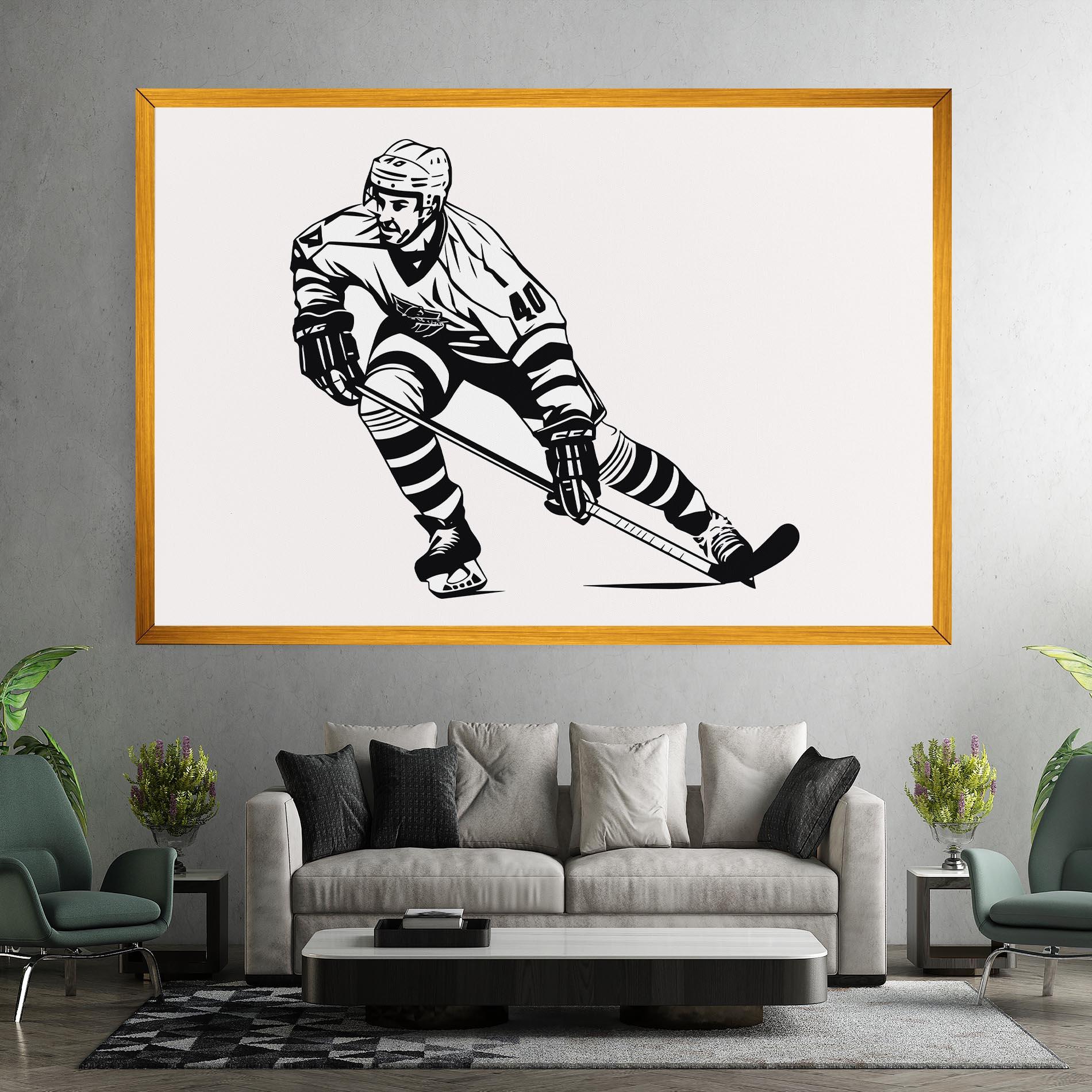 Leinwandbild Hockey Player mockup 7