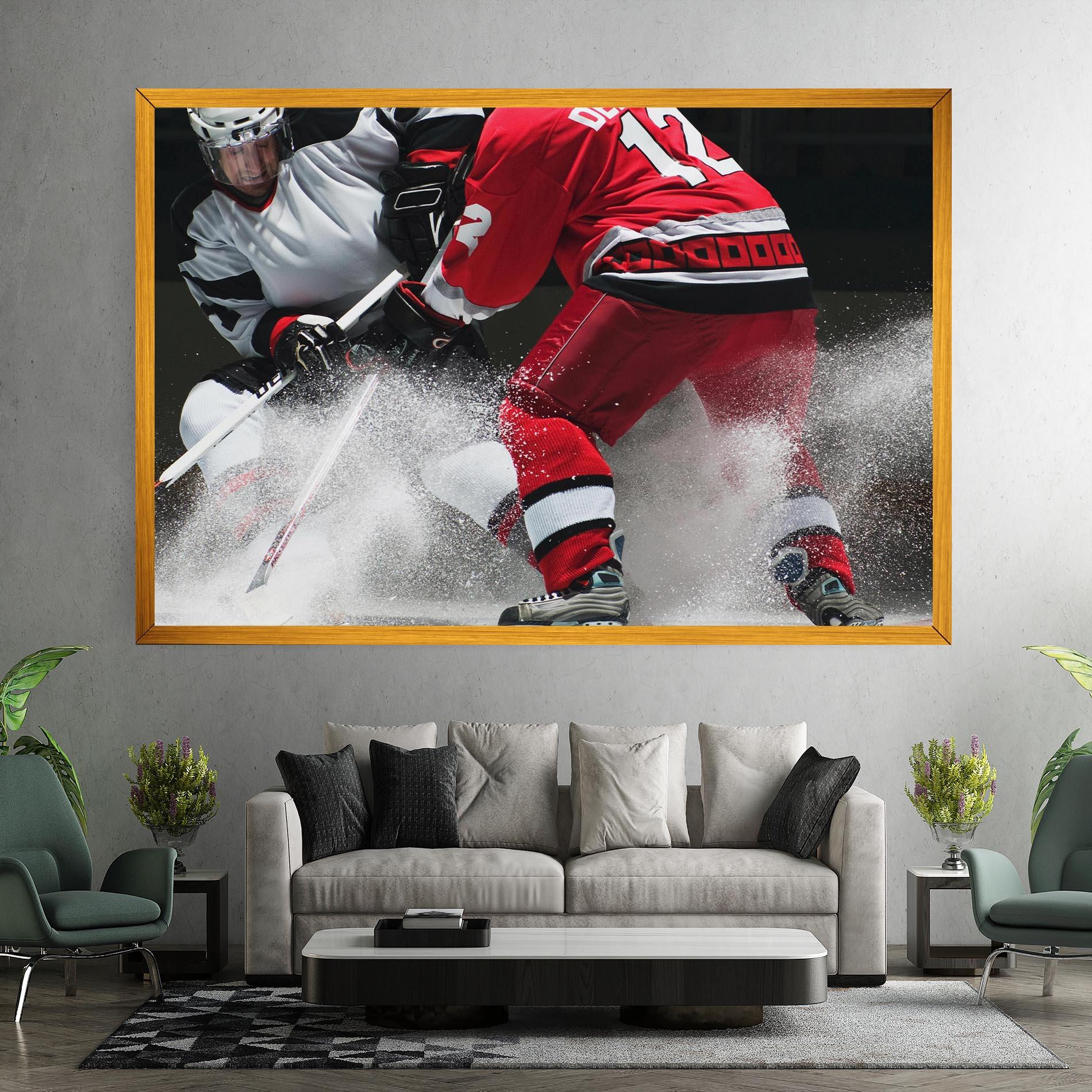 Leinwandbild Red Hokey Player mockup 7