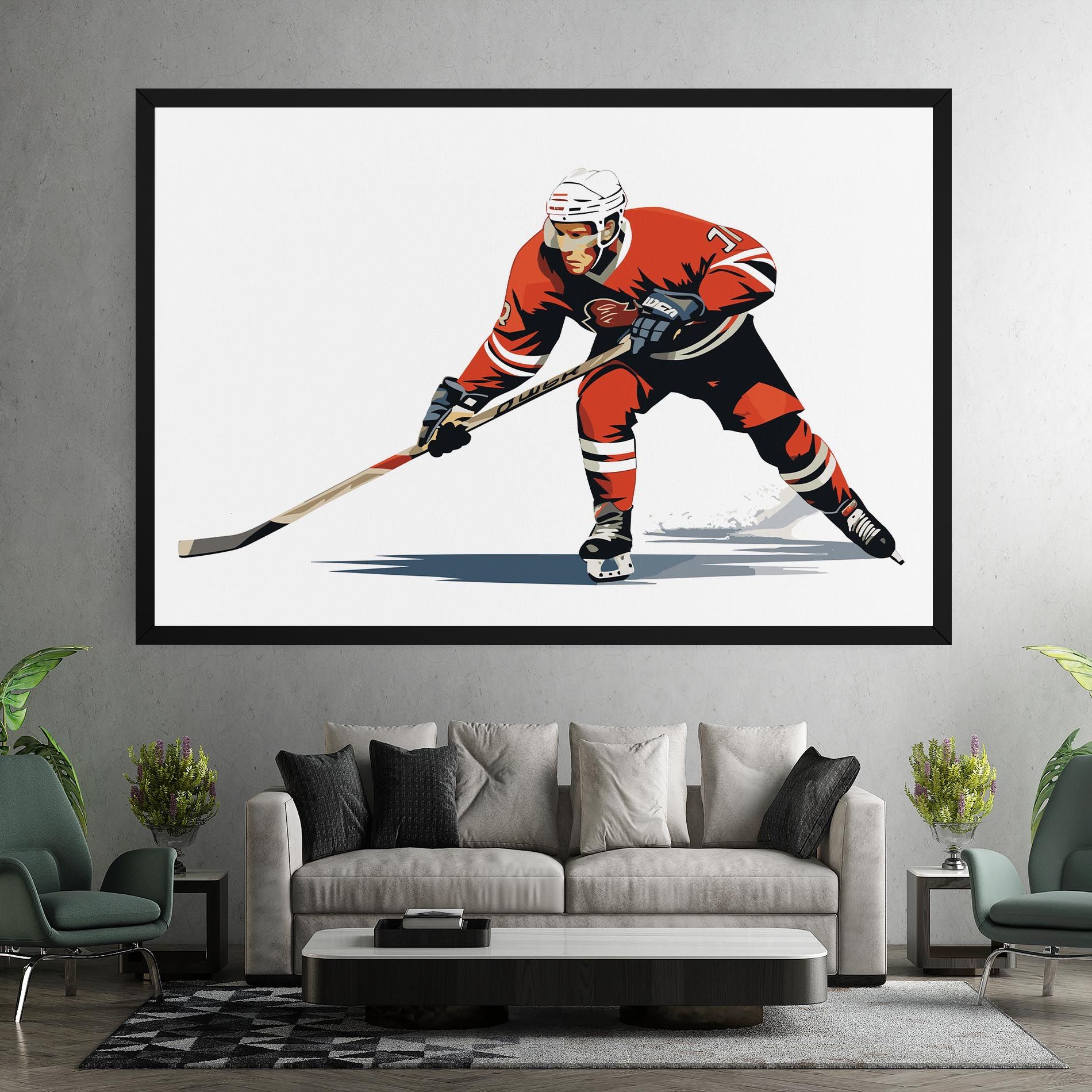 Hockey Orange Player mockup 7