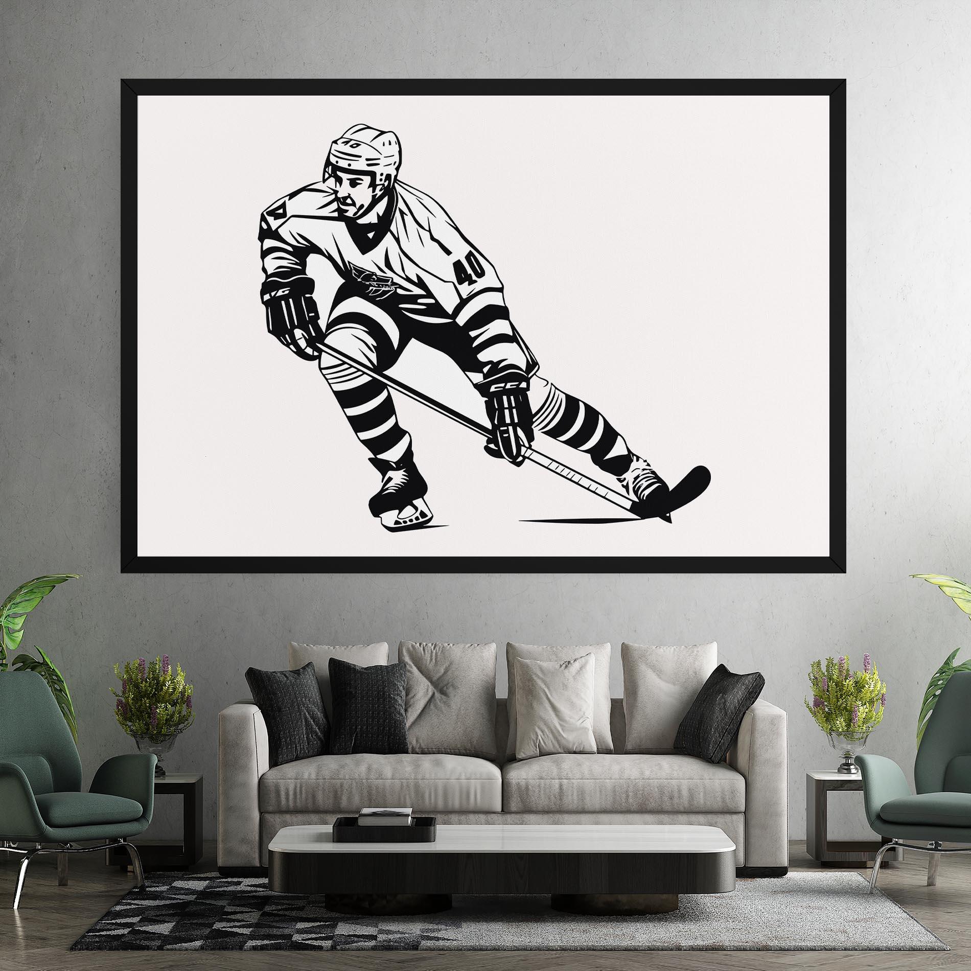Leinwandbild Hockey Player mockup 7