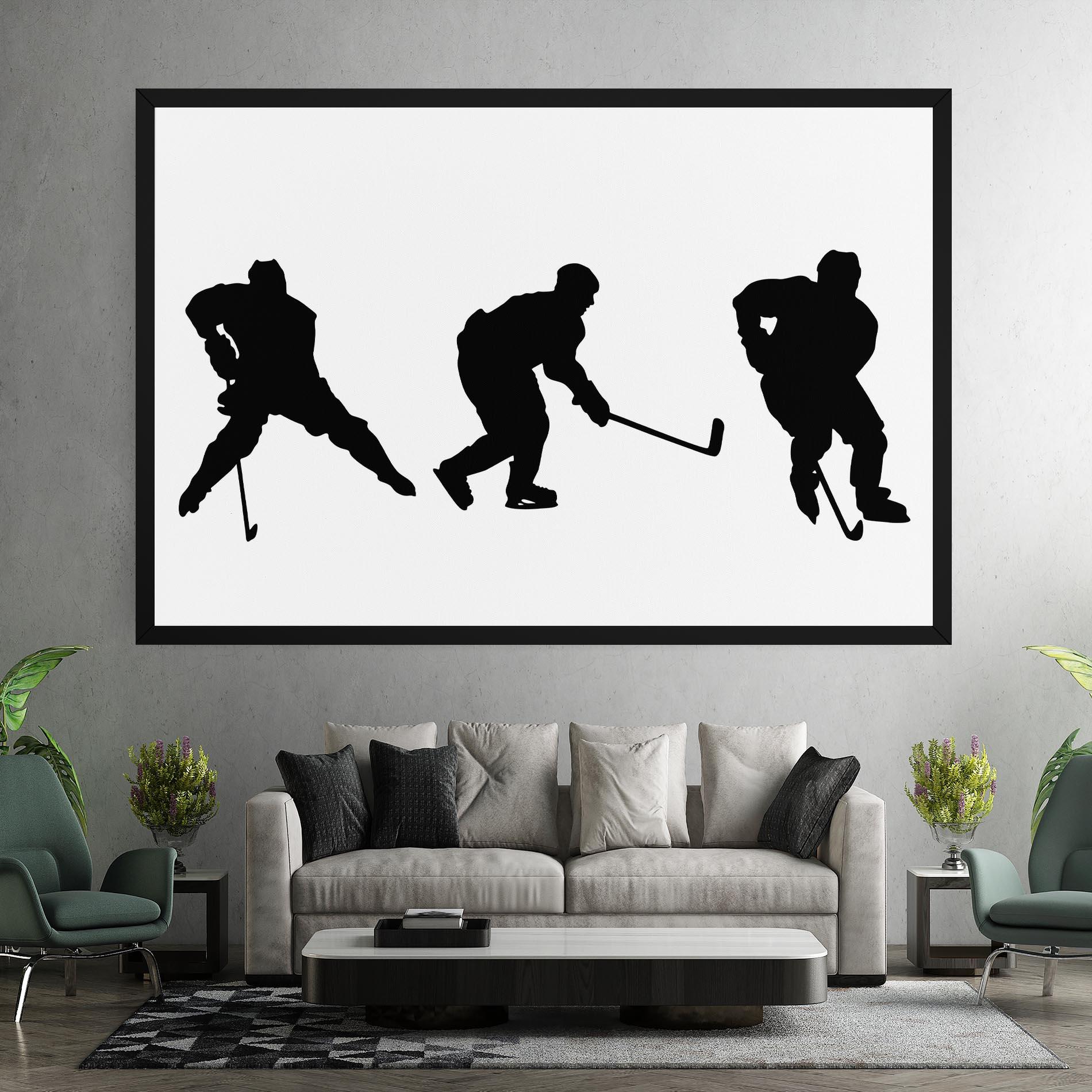Leinwandbild Hockey Pose mockup 7