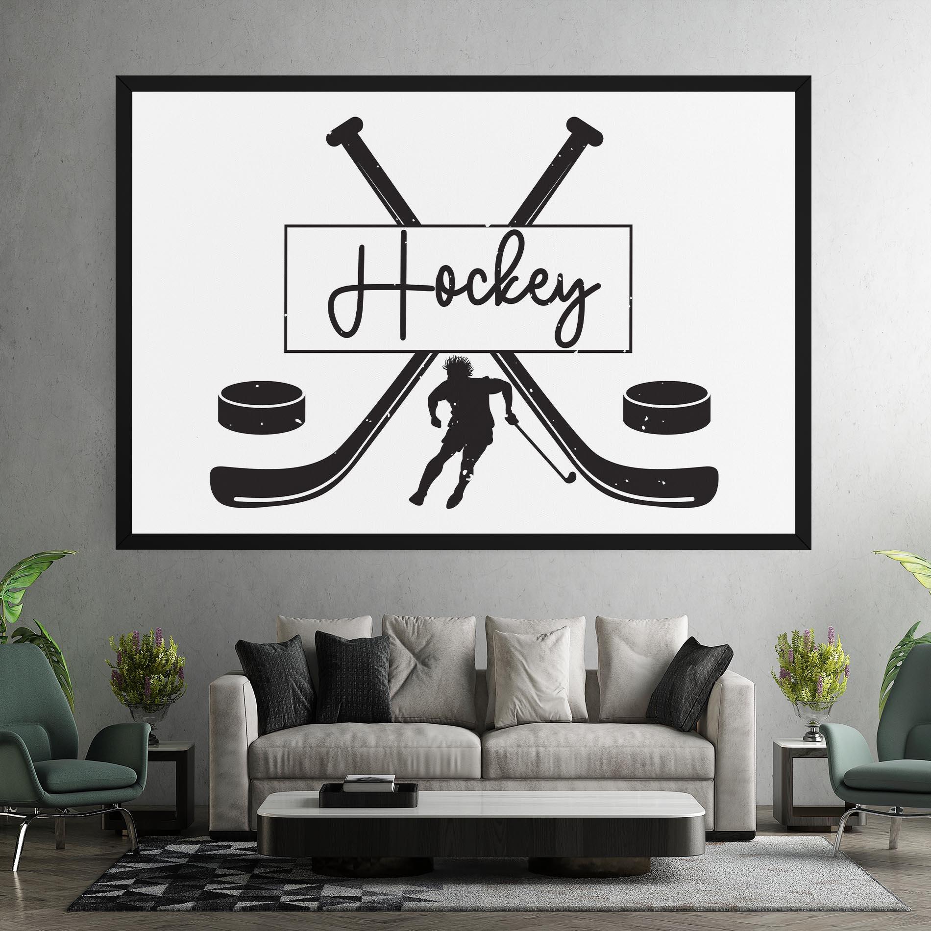 Leinwandbild Hockey Stick mockup 7