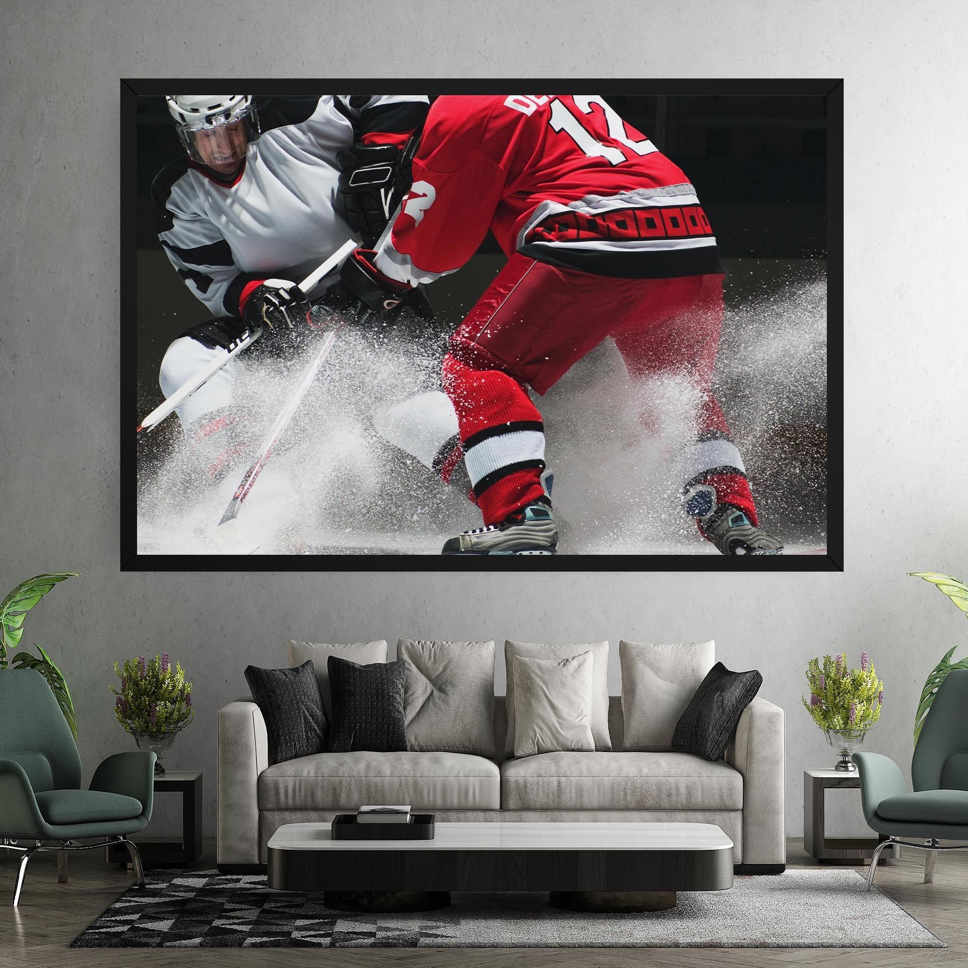 Leinwandbild Red Hokey Player mockup 7