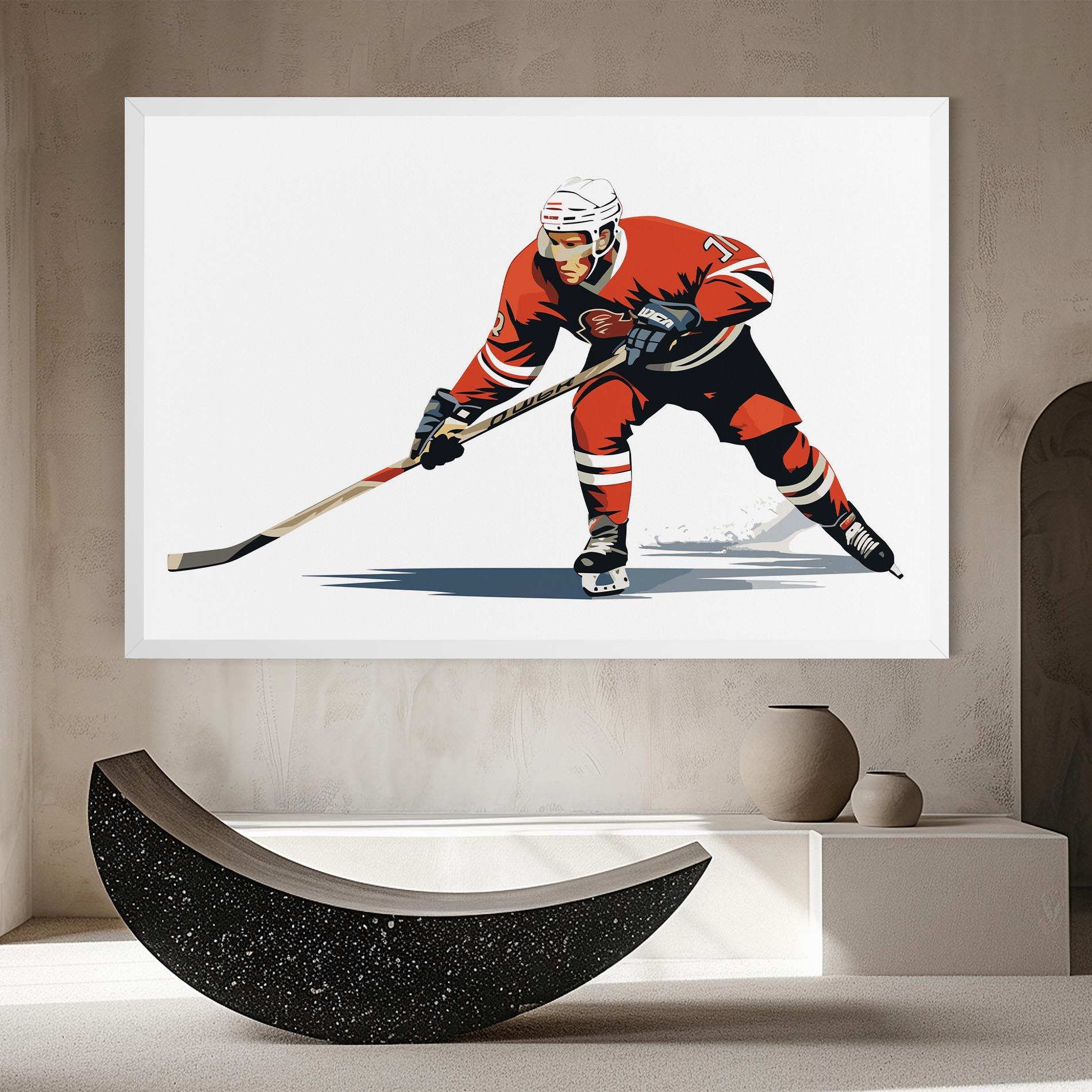 Leinwandbild Hockey Orange Player mockup 8