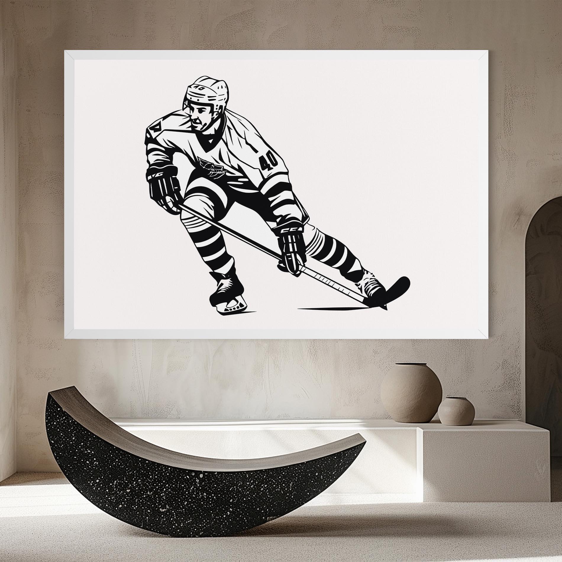 Leinwandbild Hockey Player mockup 8