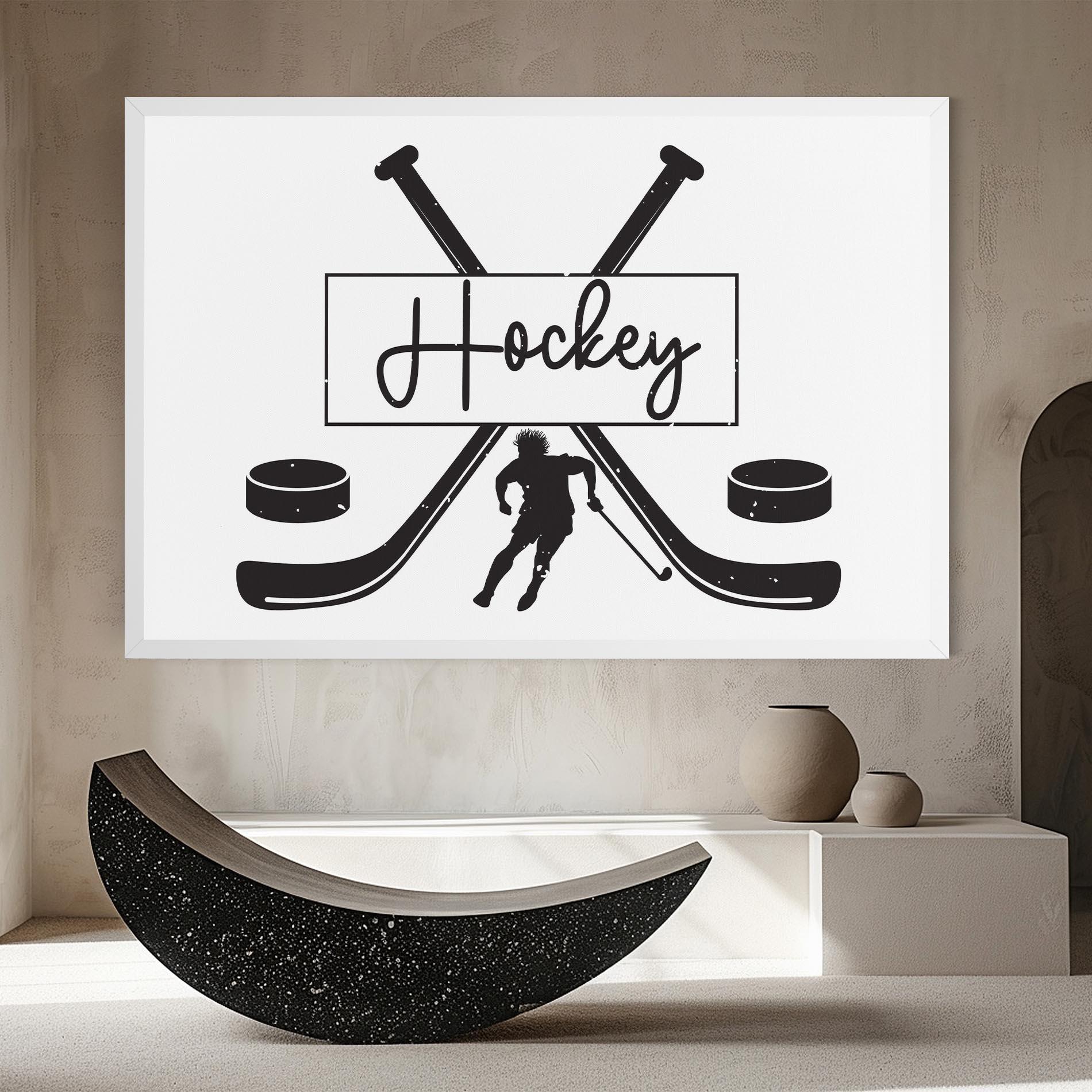 Leinwandbild Hockey Stick mockup 8