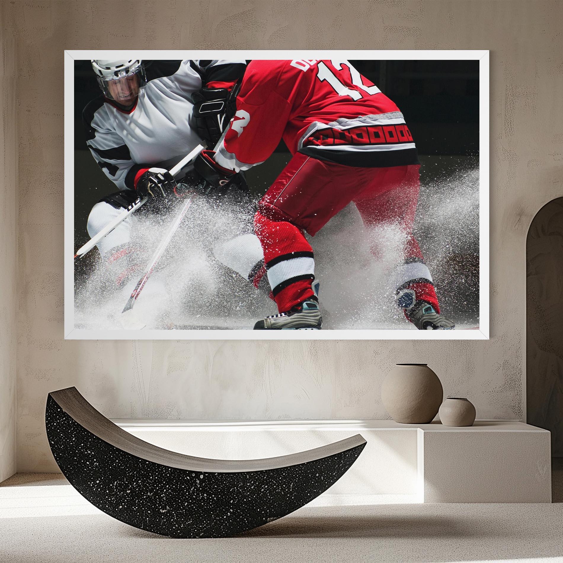 Leinwandbild Red Hokey Player mockup 8