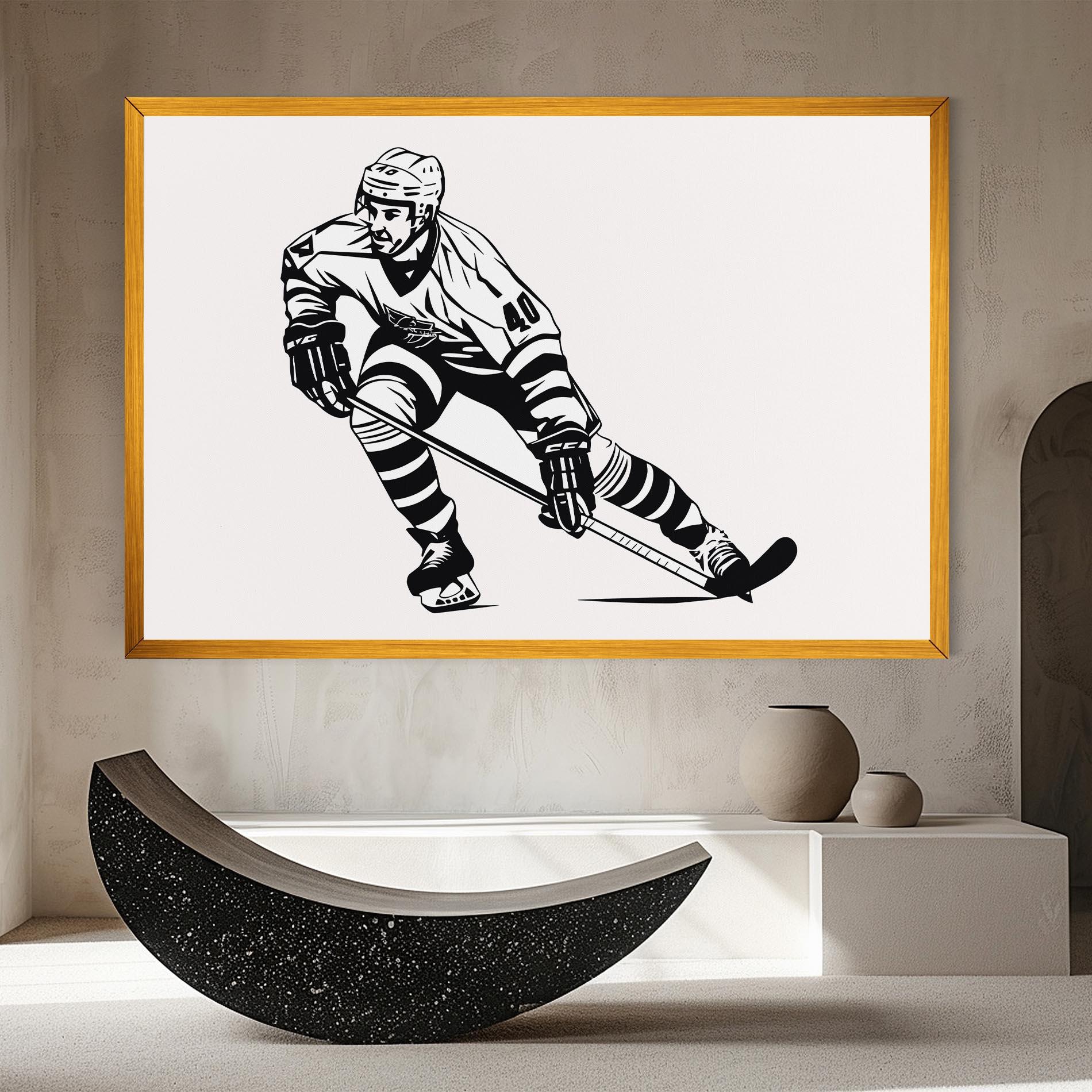 Leinwandbild Hockey Player mockup 8