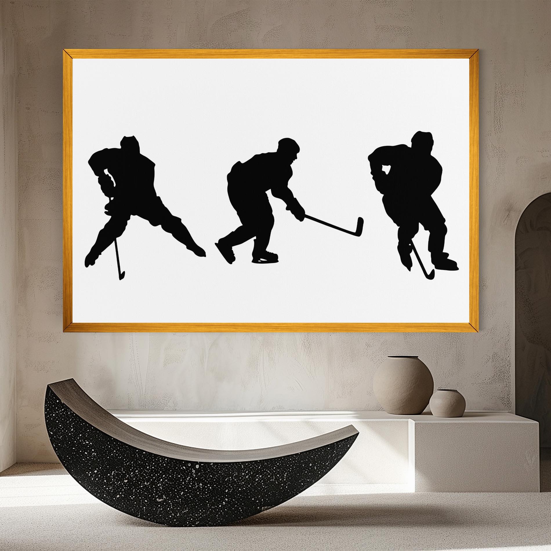 Leinwandbild Hockey Pose mockup 8