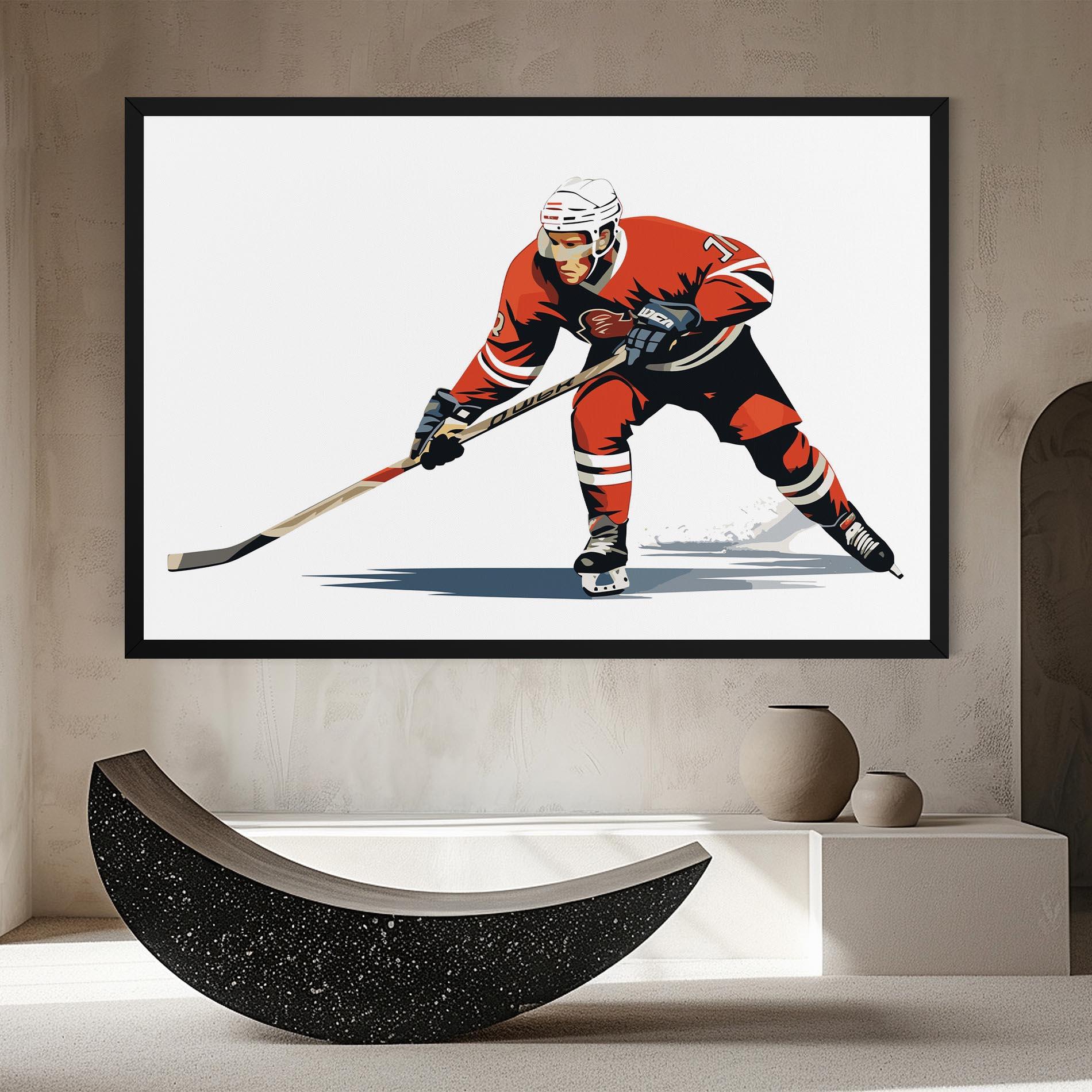 Leinwandbild Hockey Orange Player mockup 8