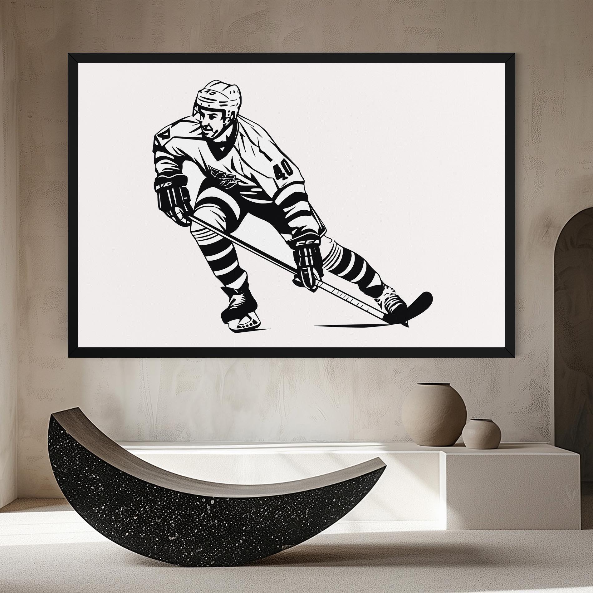 Leinwandbild Hockey Player mockup 8