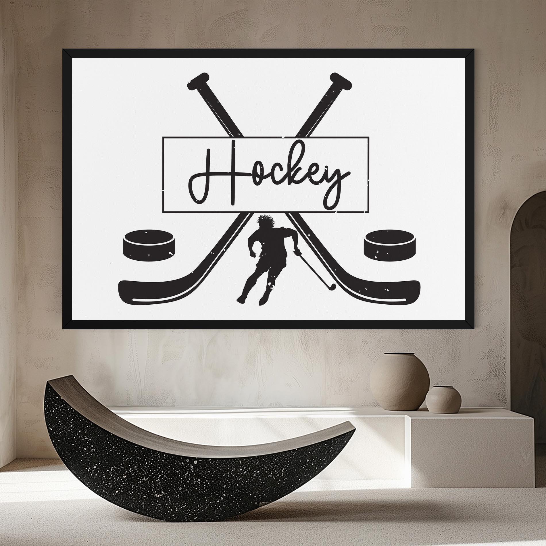 Leinwandbild Hockey Stick mockup 8