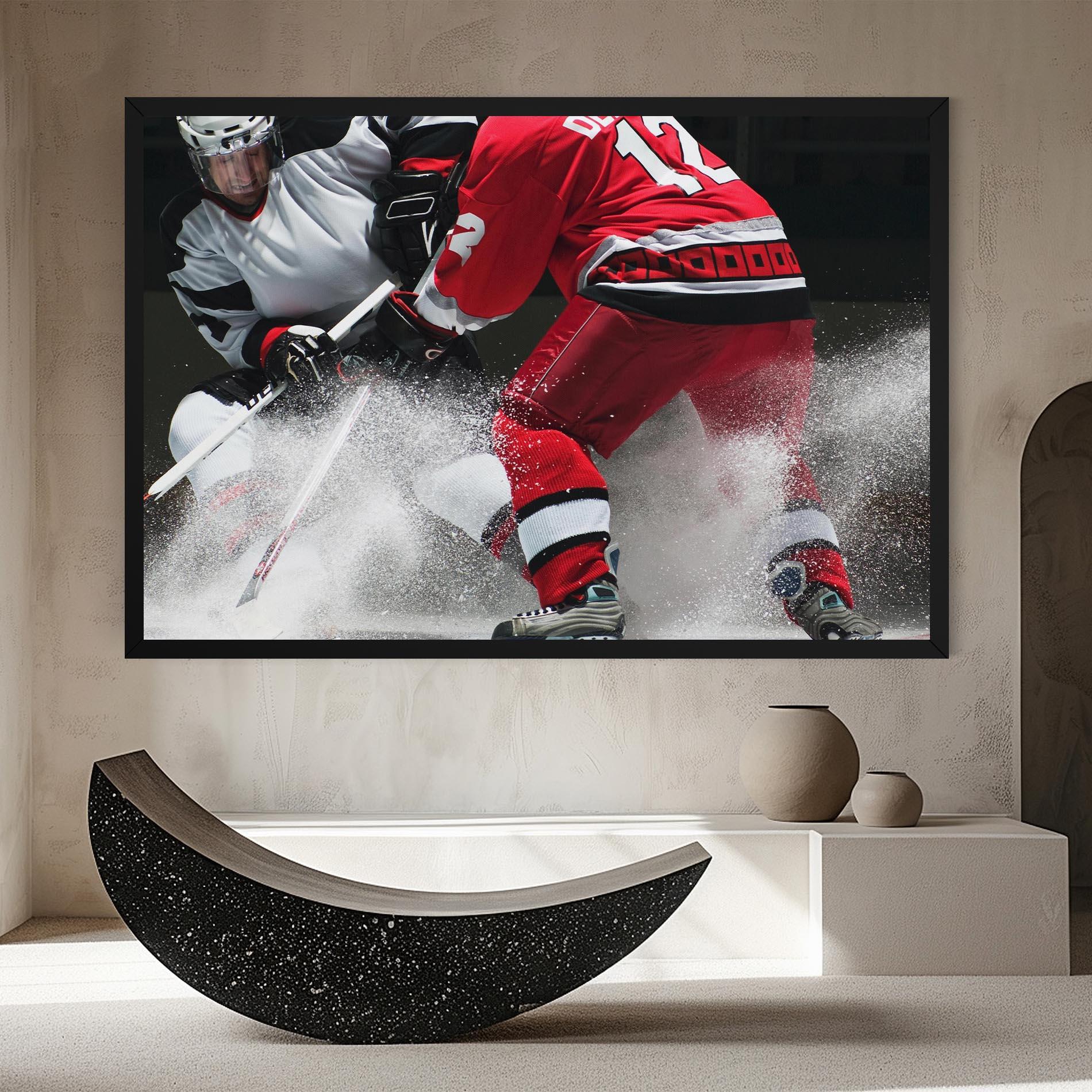 Leinwandbild Red Hokey Player mockup 8