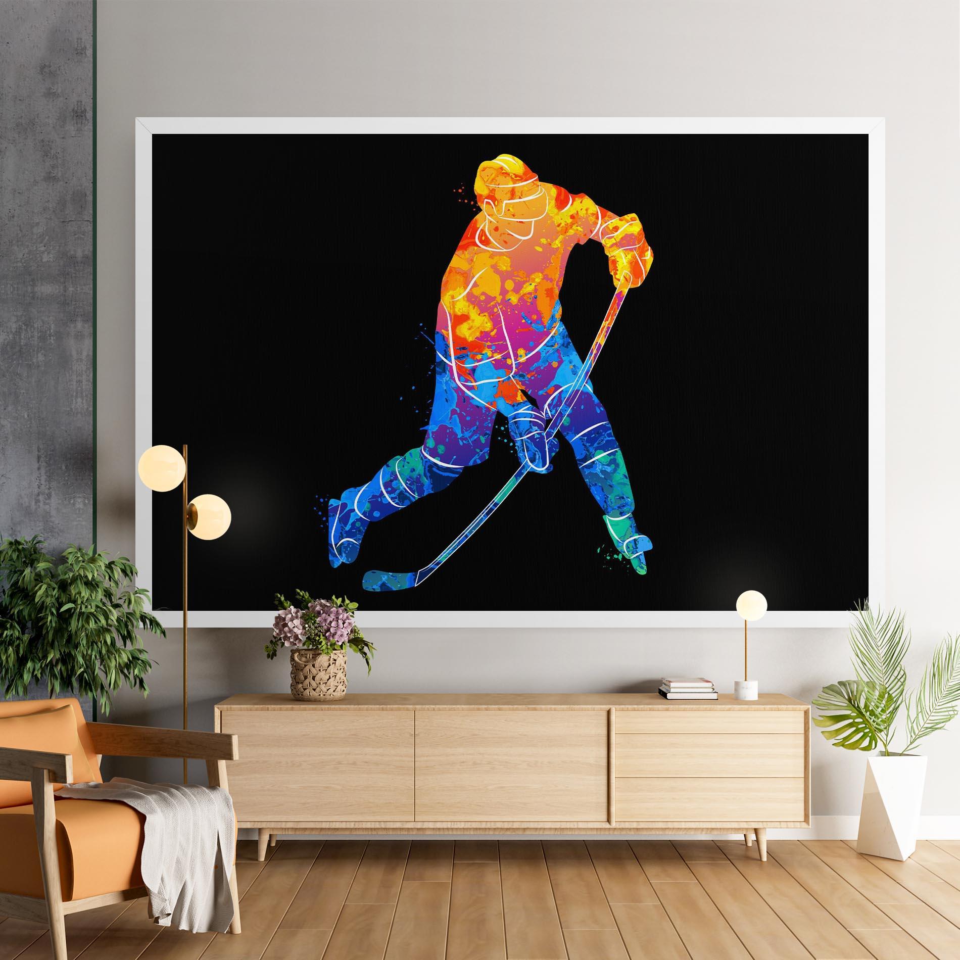 Leinwandbild Color Mix Hockey mockup 9