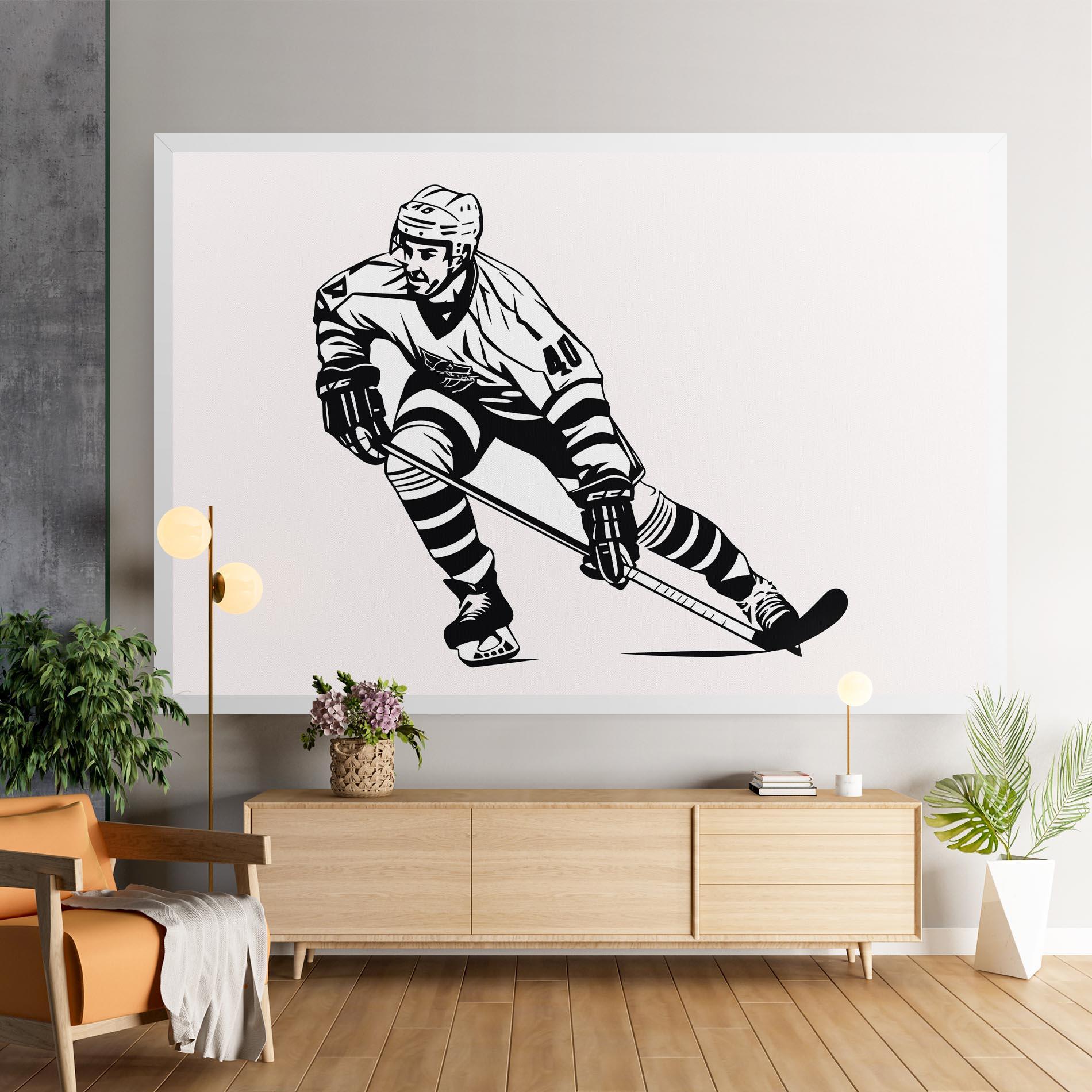 Leinwandbild Hockey Player mockup 9