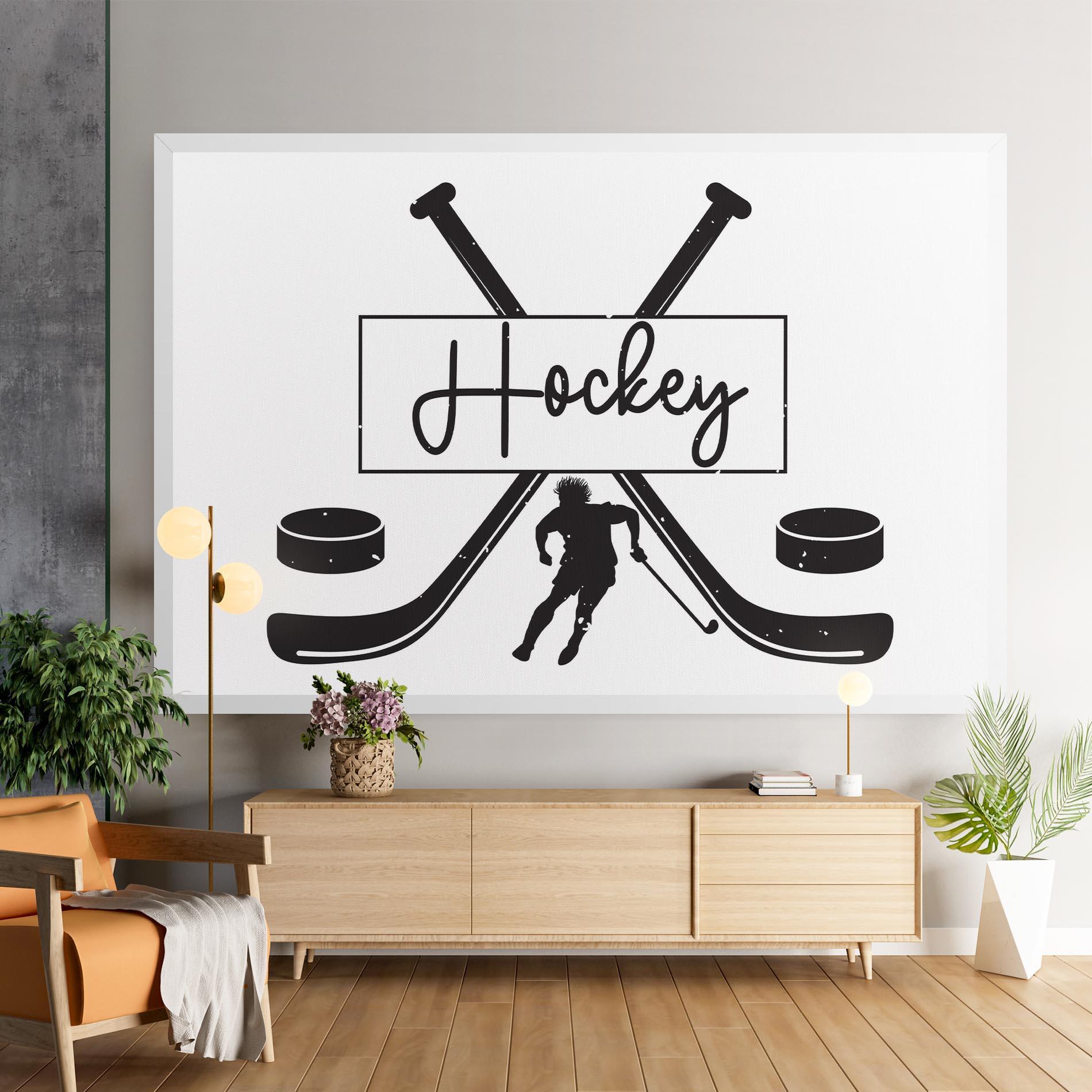 Leinwandbild Hockey Stick mockup 9