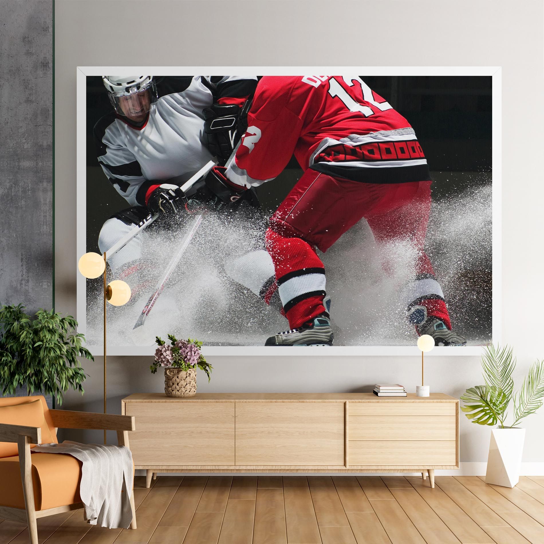 Red Hokey Player mockup 9
