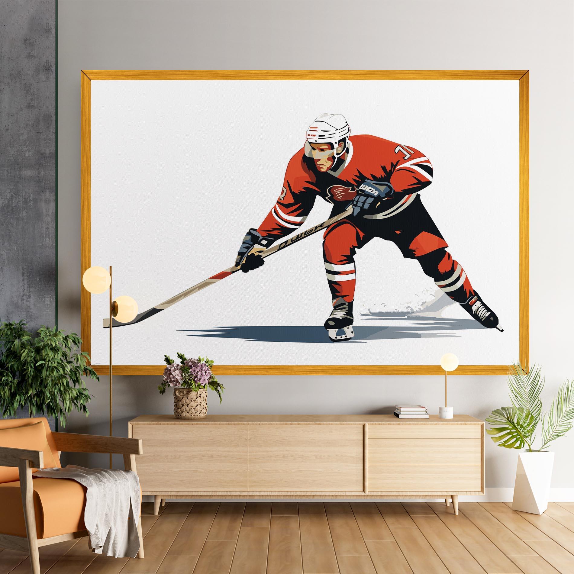 Leinwandbild Hockey Orange Player mockup 9
