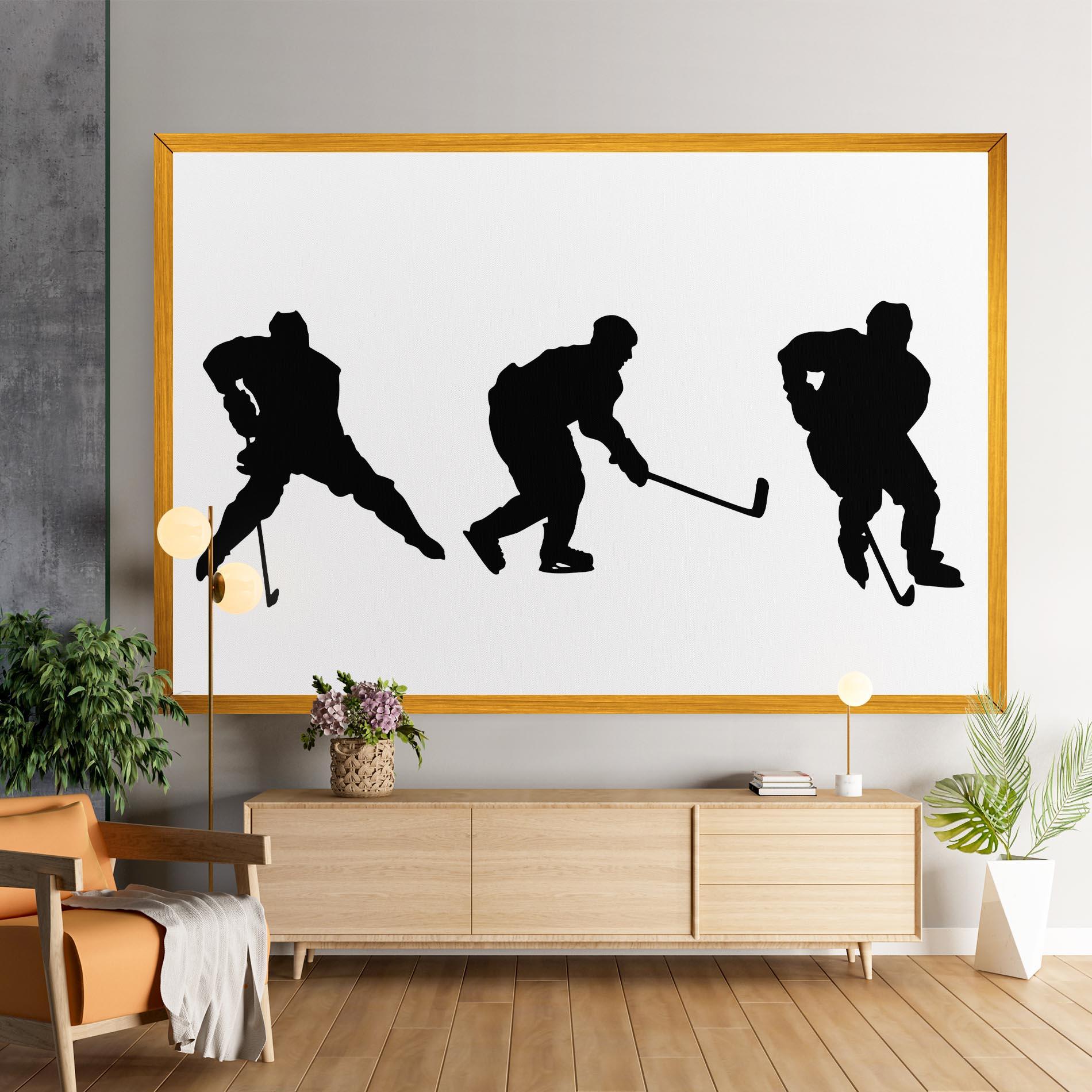 Leinwandbild Hockey Pose mockup 9