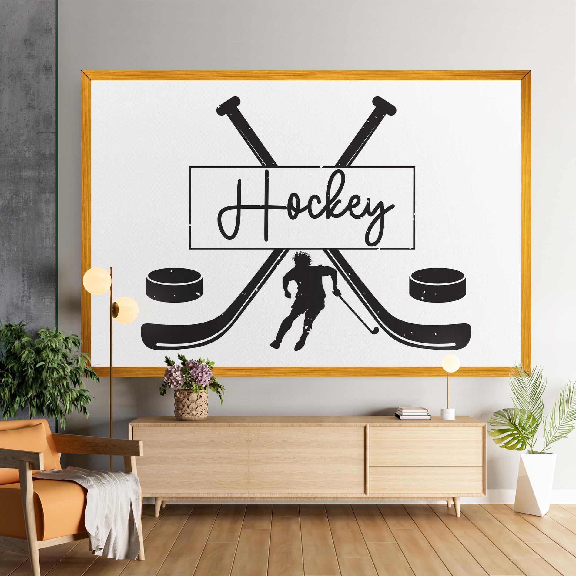 Leinwandbild Hockey Stick mockup 9