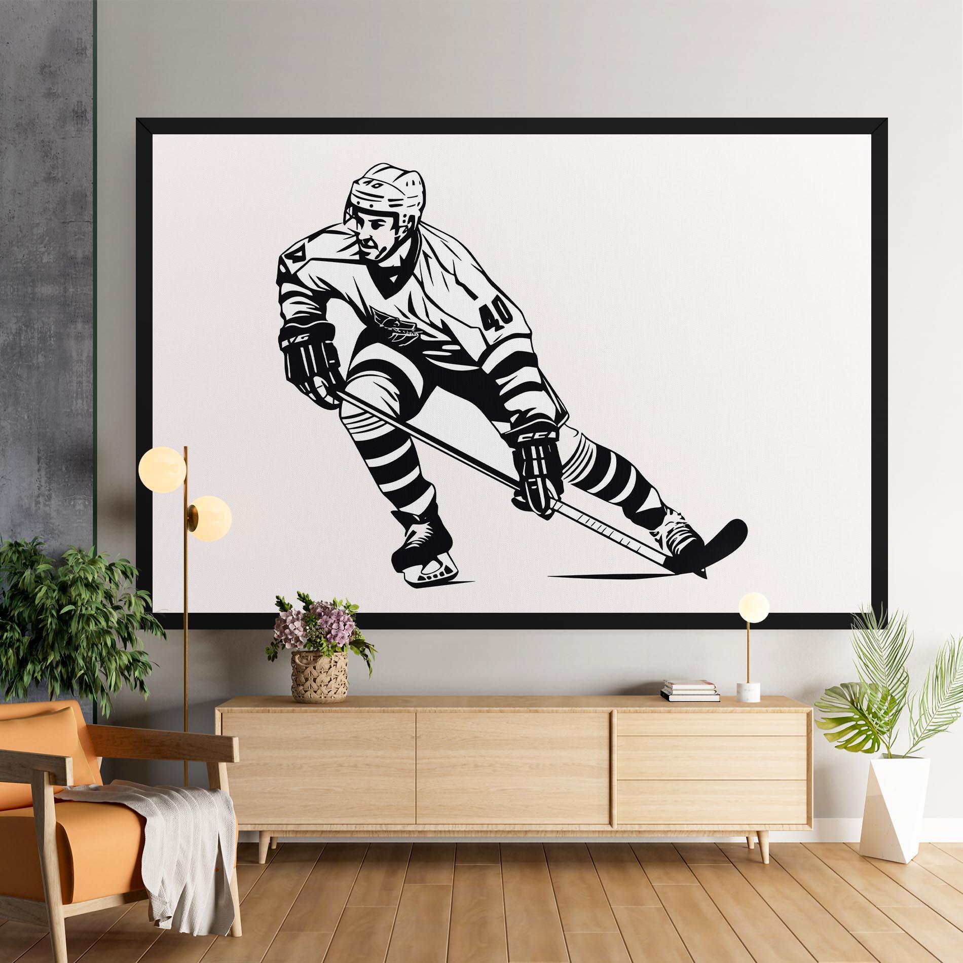 Leinwandbild Hockey Player mockup 9