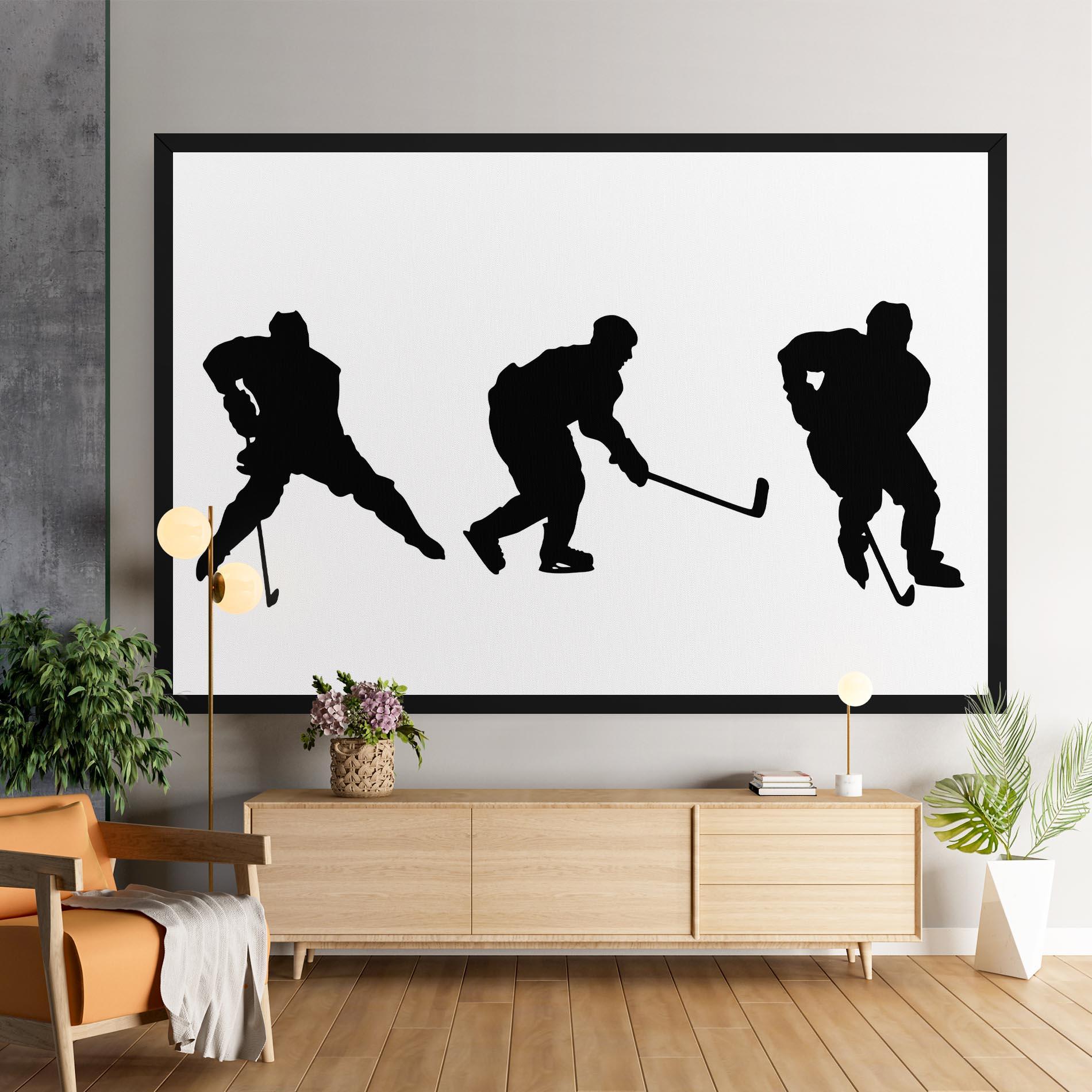 Leinwandbild Hockey Pose mockup 9